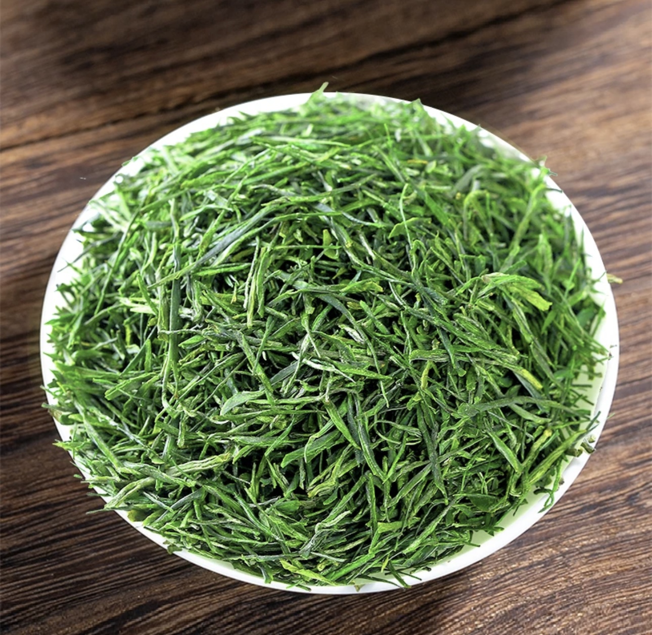 恩施玉露茶，茶中瑰宝。外形条索紧圆光滑， 配图1