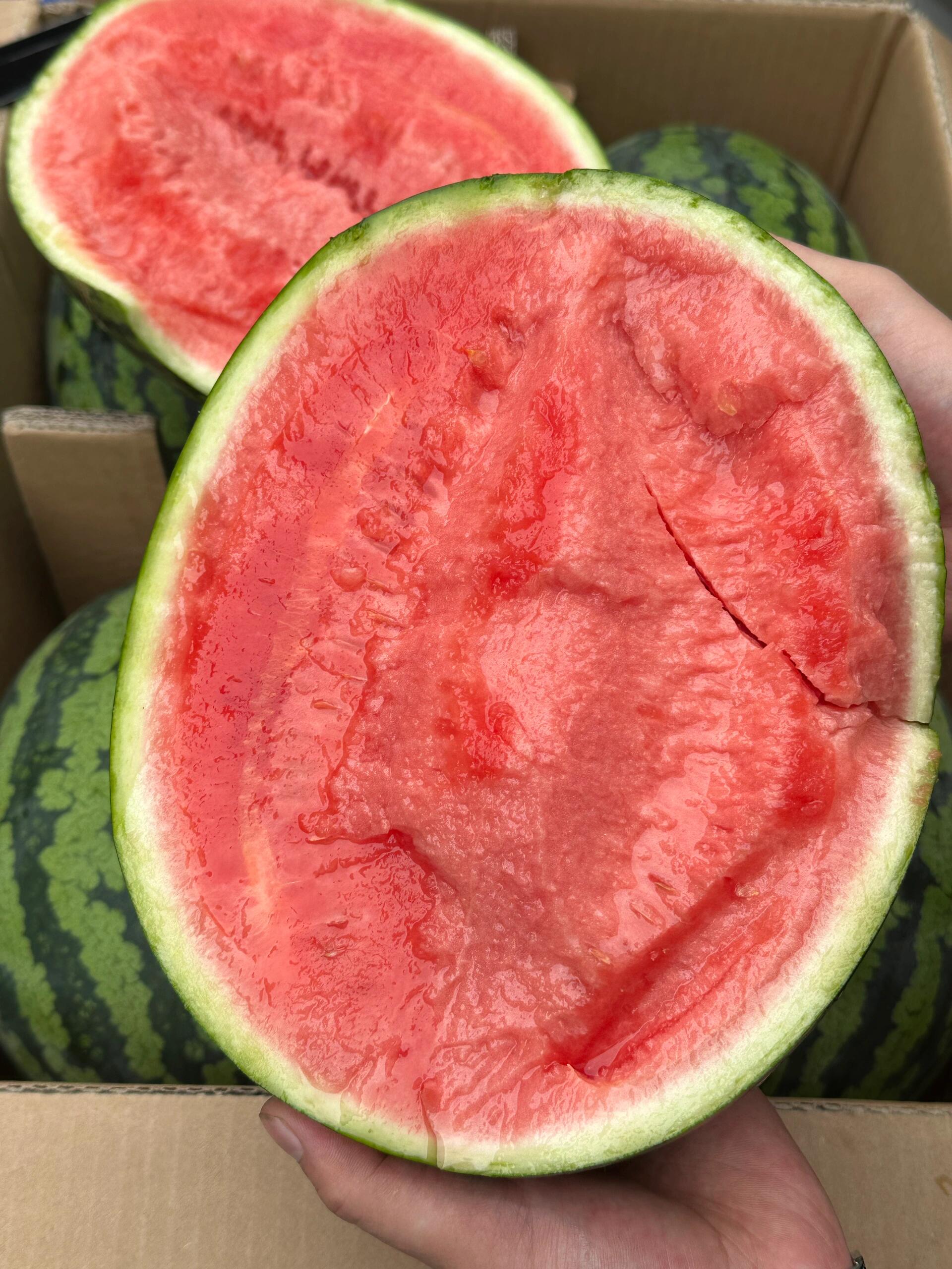 🍉瓜肉粉红，纤维少 一口脆甜，肉多汁💦， 配图2