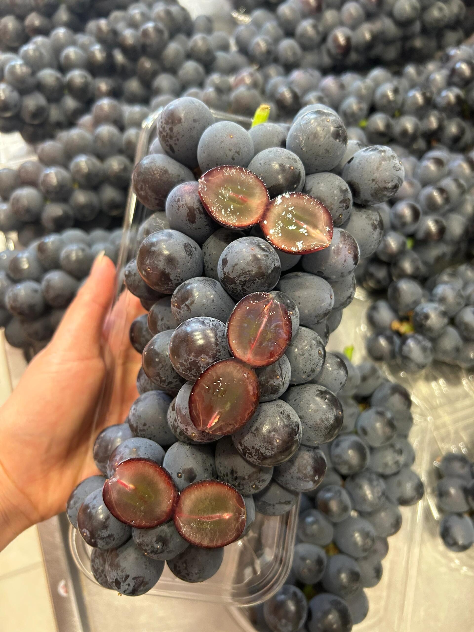 🍇 夏黑葡萄上市！🍇 紫黑发亮像黑珍珠～ 配图1