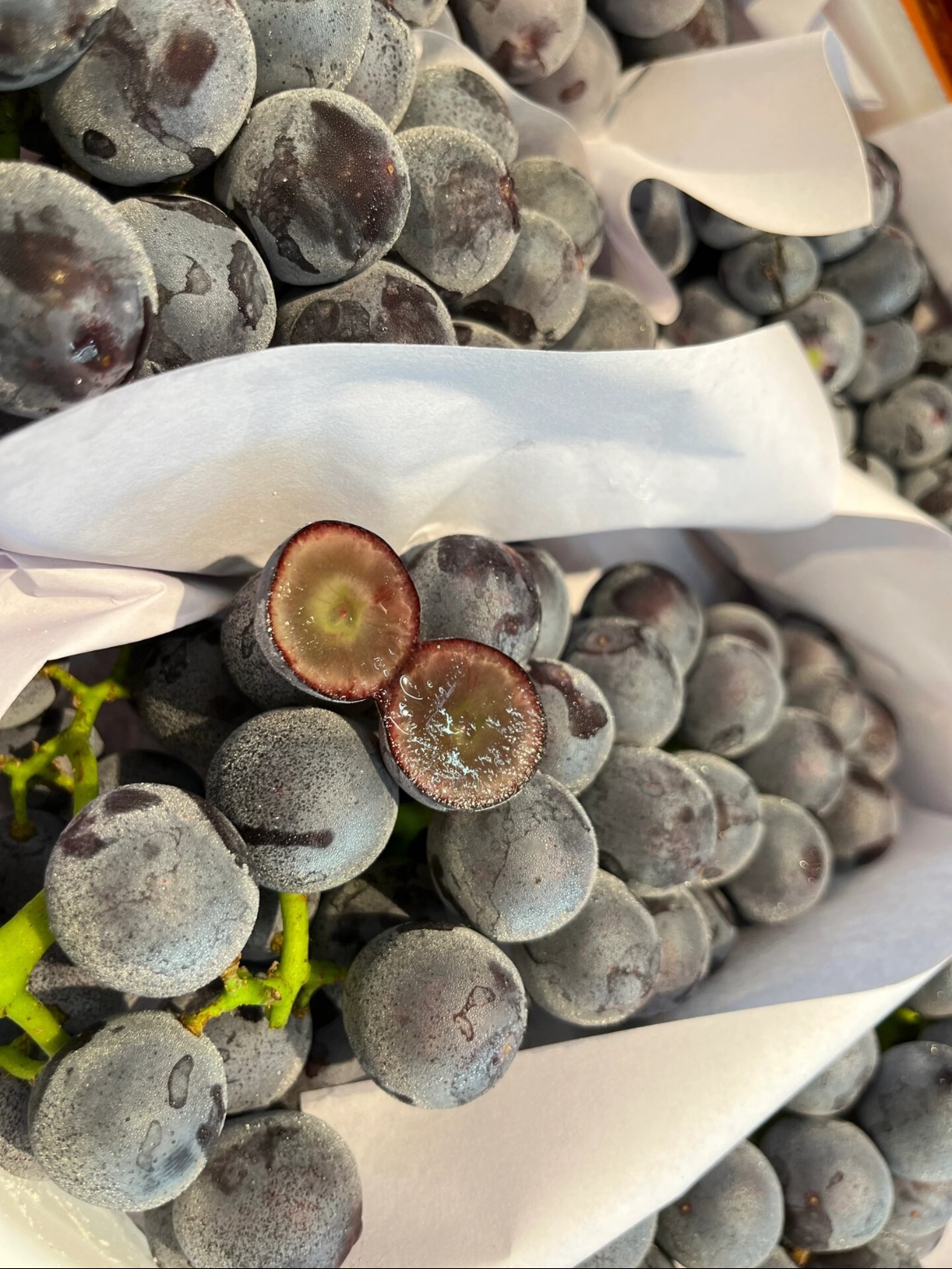 巨峰葡萄🍇 紫黑的果粒恰似一串玛瑙，点亮 配图1