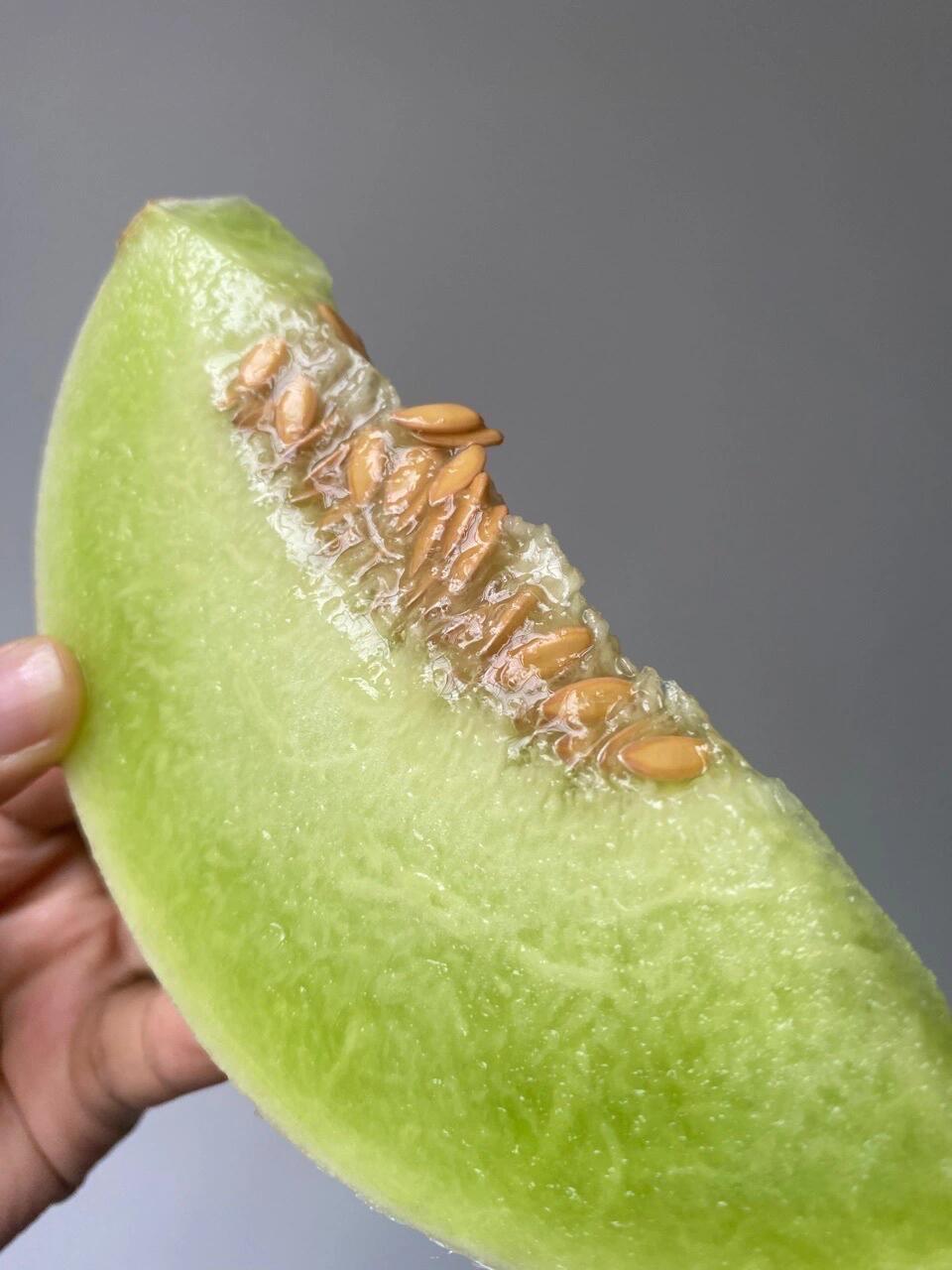 🍈 玉菇甜瓜！ 表皮有层细细绒毛，摸着舒 配图3