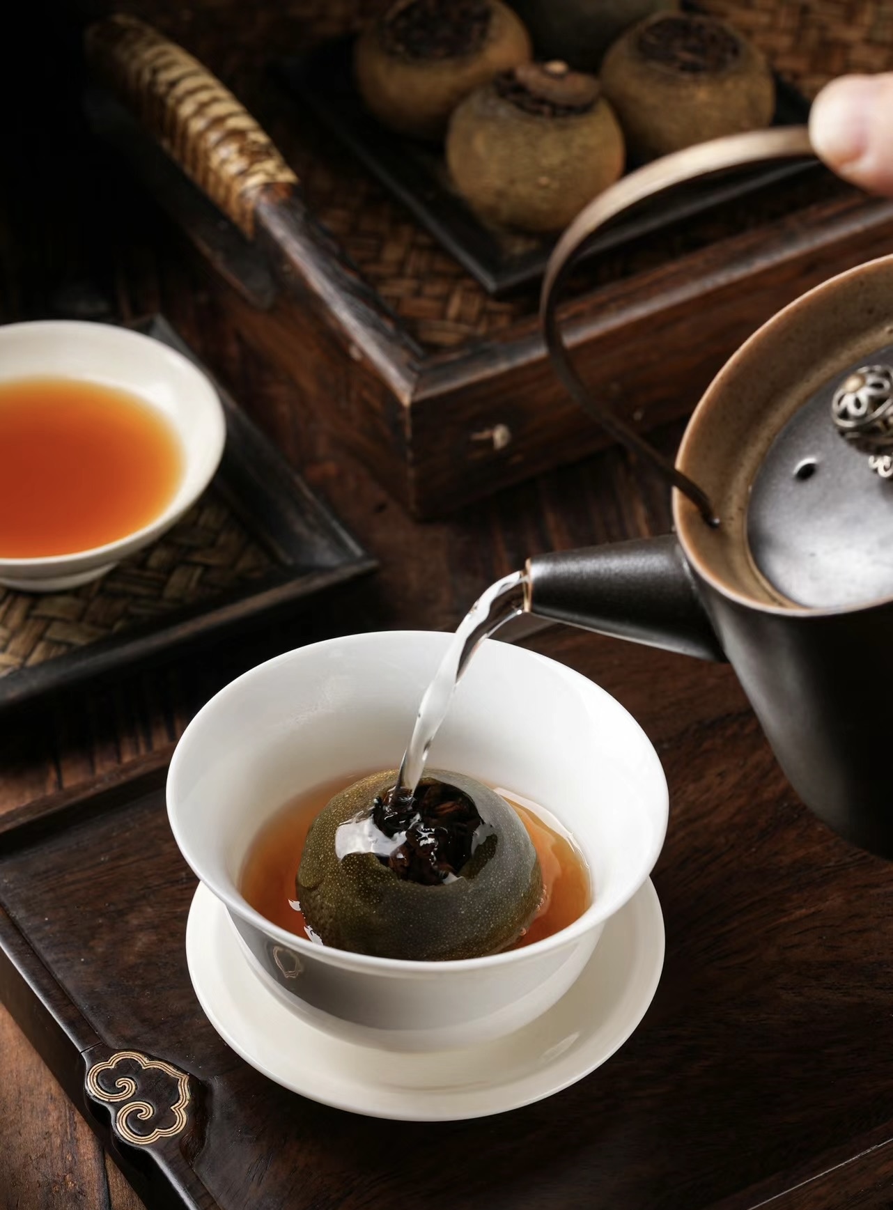 小青柑，茶中瑰宝。柑皮的清爽与茶叶的浓香 配图1