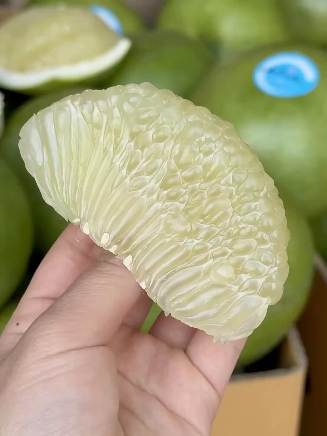🌿🌿泰国青柚到店🎉 青皮白柚，果肉晶莹脆 配图1