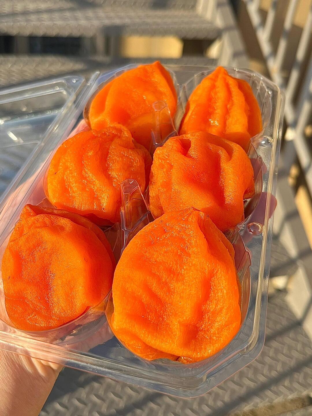 富平鲜食冰柿～ 金灿灿的外皮，劲道儿有嚼 配图3