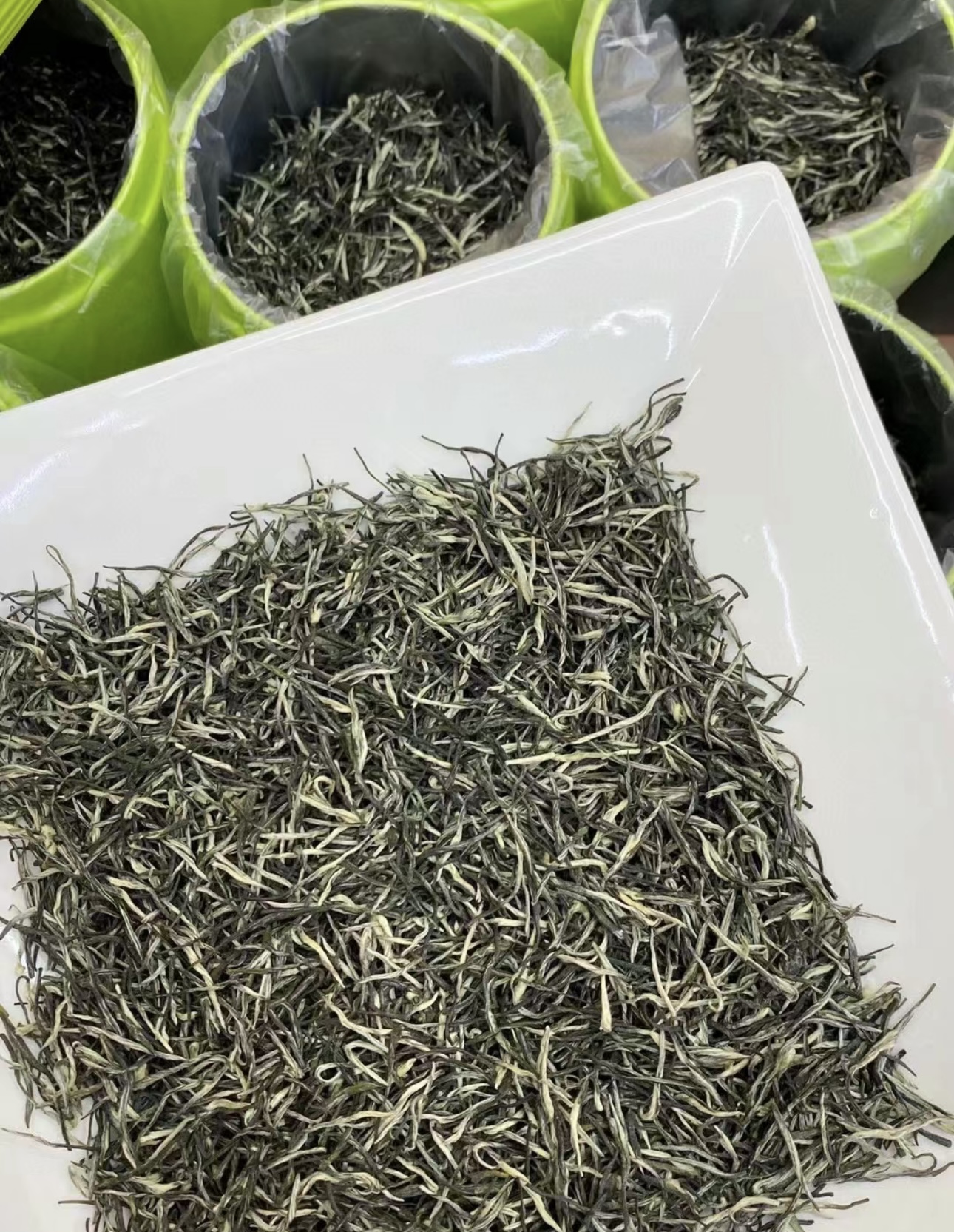 信阳毛尖口粮茶，黑白相间、白纯芽料，早春 配图2