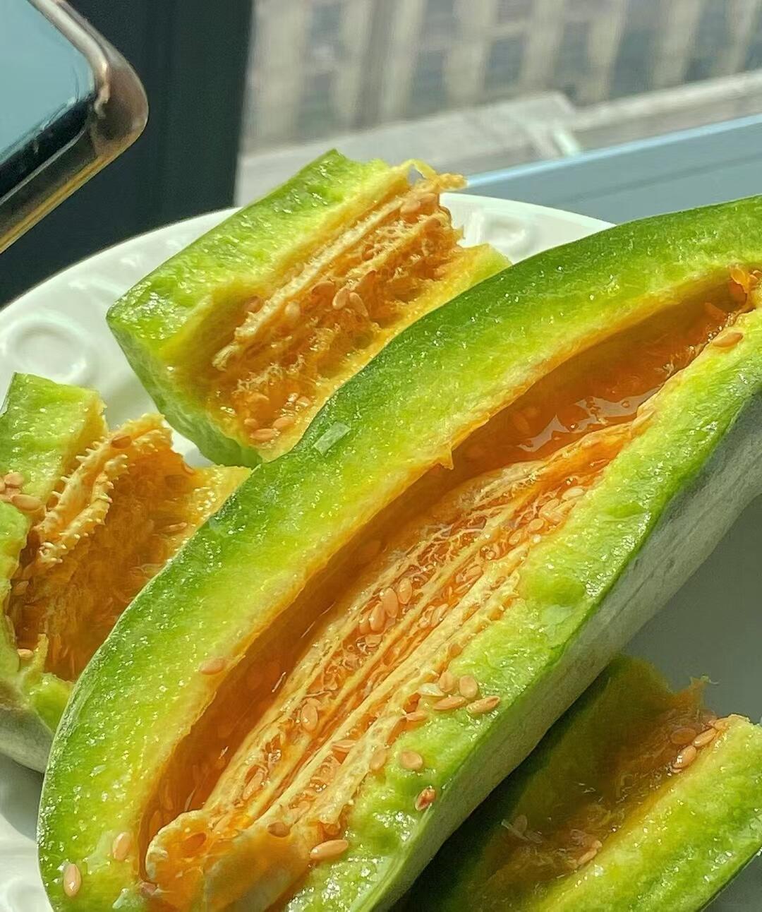 🍈羊角蜜瓜就是春天的脆甜担当！ 翠绿果肉 配图3