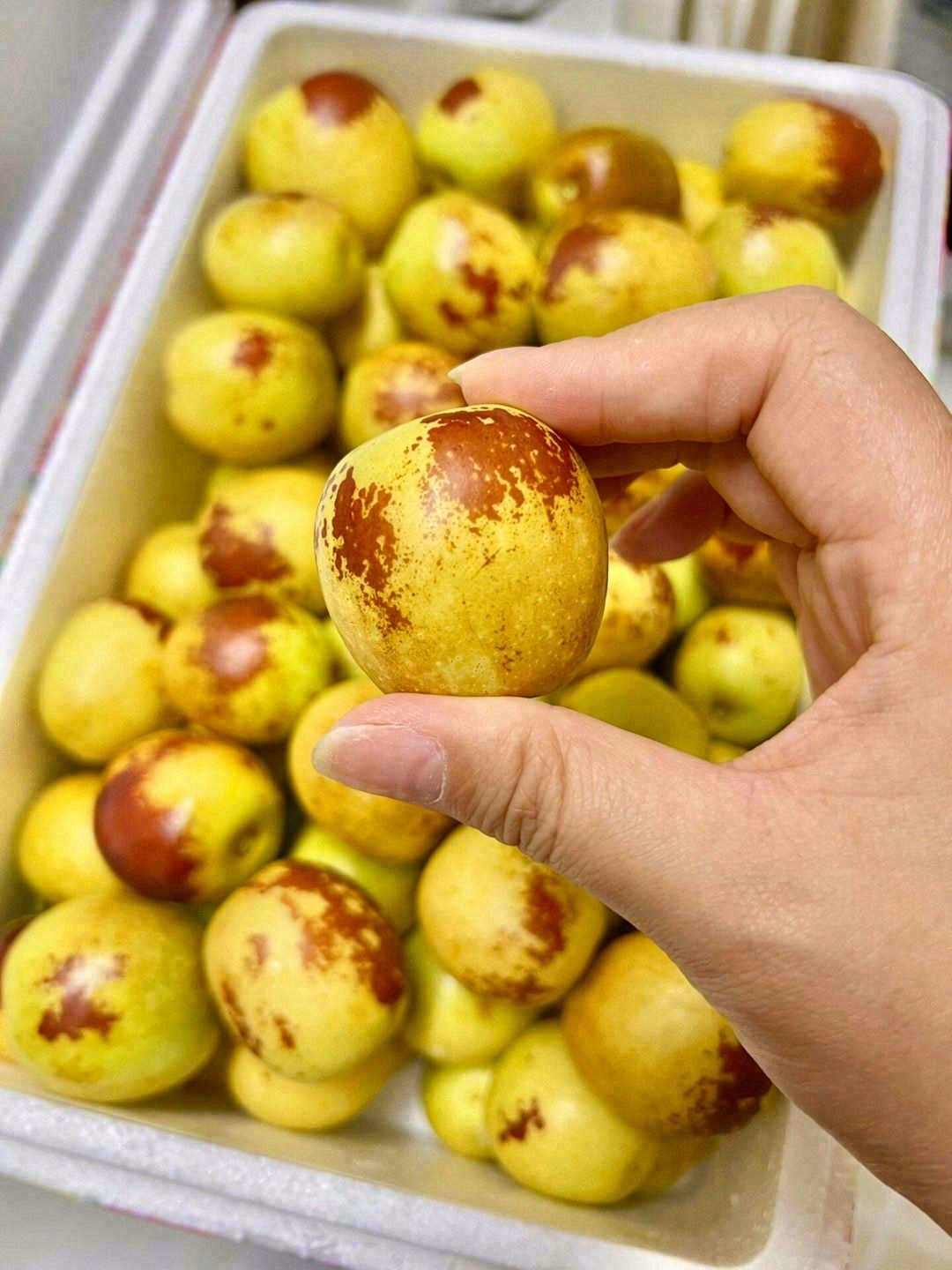 冬枣新鲜开箱🎁，超甜脆✅ 这个大冬枣核小 配图3