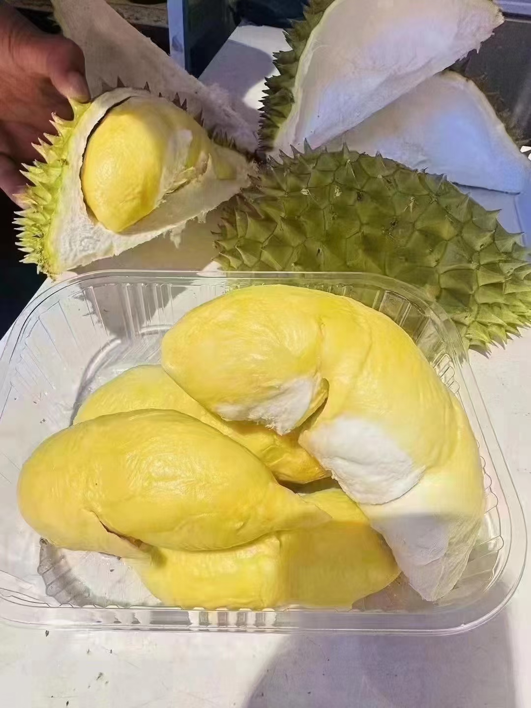 ✨干尧榴莲✨开剥? 青皮大黄肉?个个圆滚 配图3