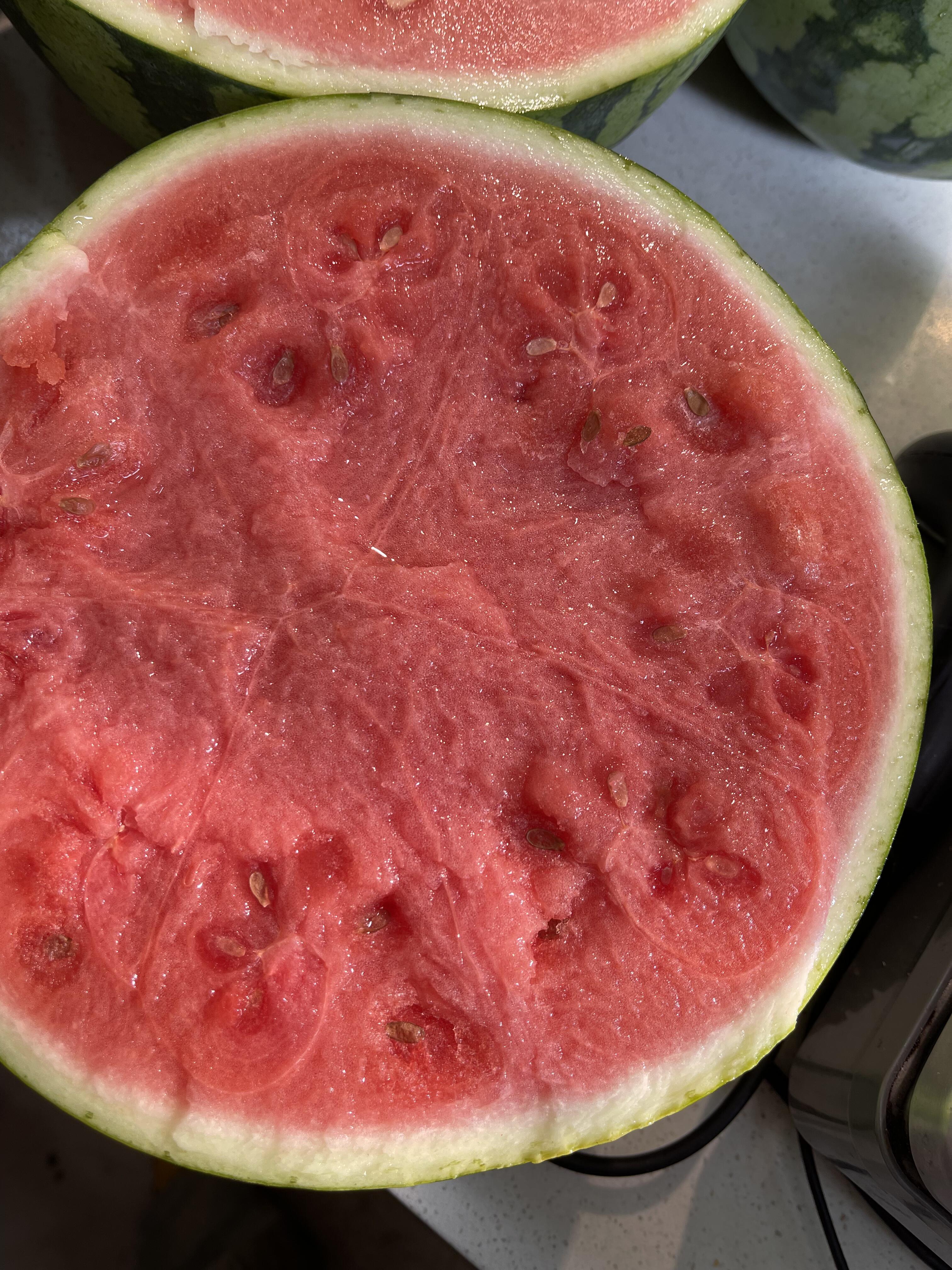 🍉 麒麟西瓜！ 翠绿条纹超好看🎨 一刀下 配图1