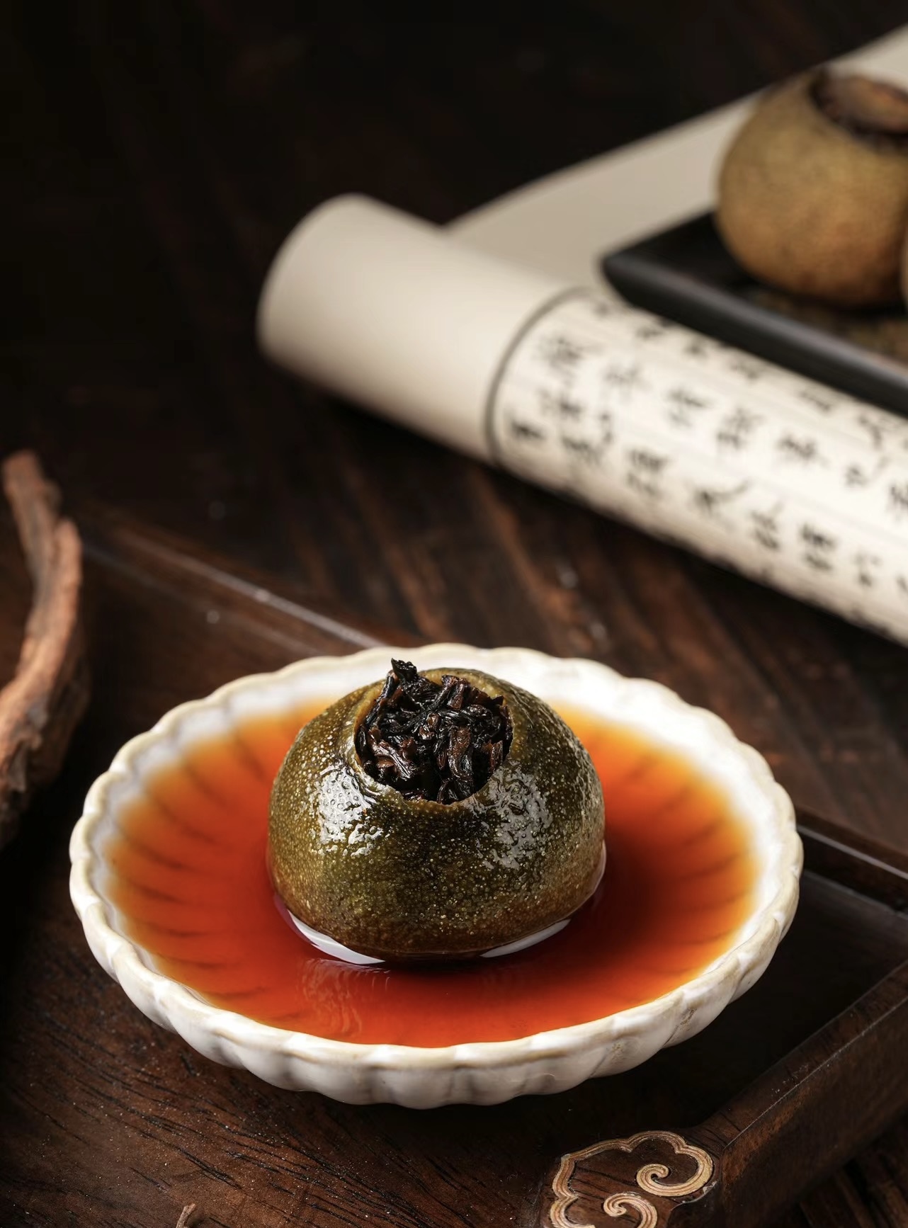 小青柑，茶中瑰宝。柑皮的清爽与茶叶的浓香 配图2