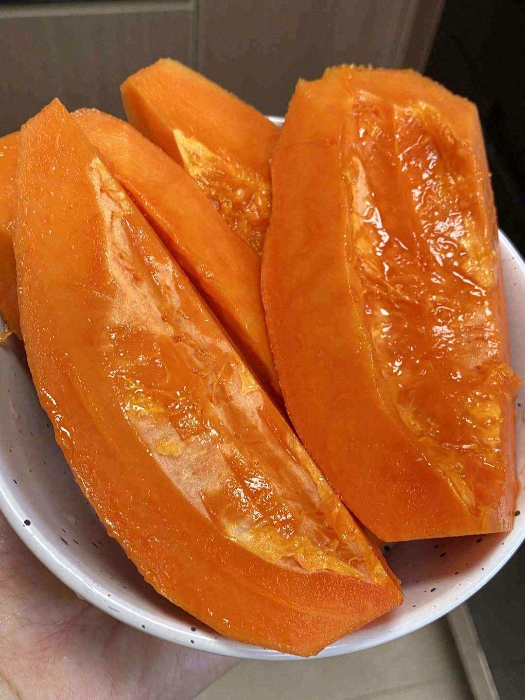 犹如一碗木瓜冰淇淋🍦，肉质滑嫩细腻☁，  配图1