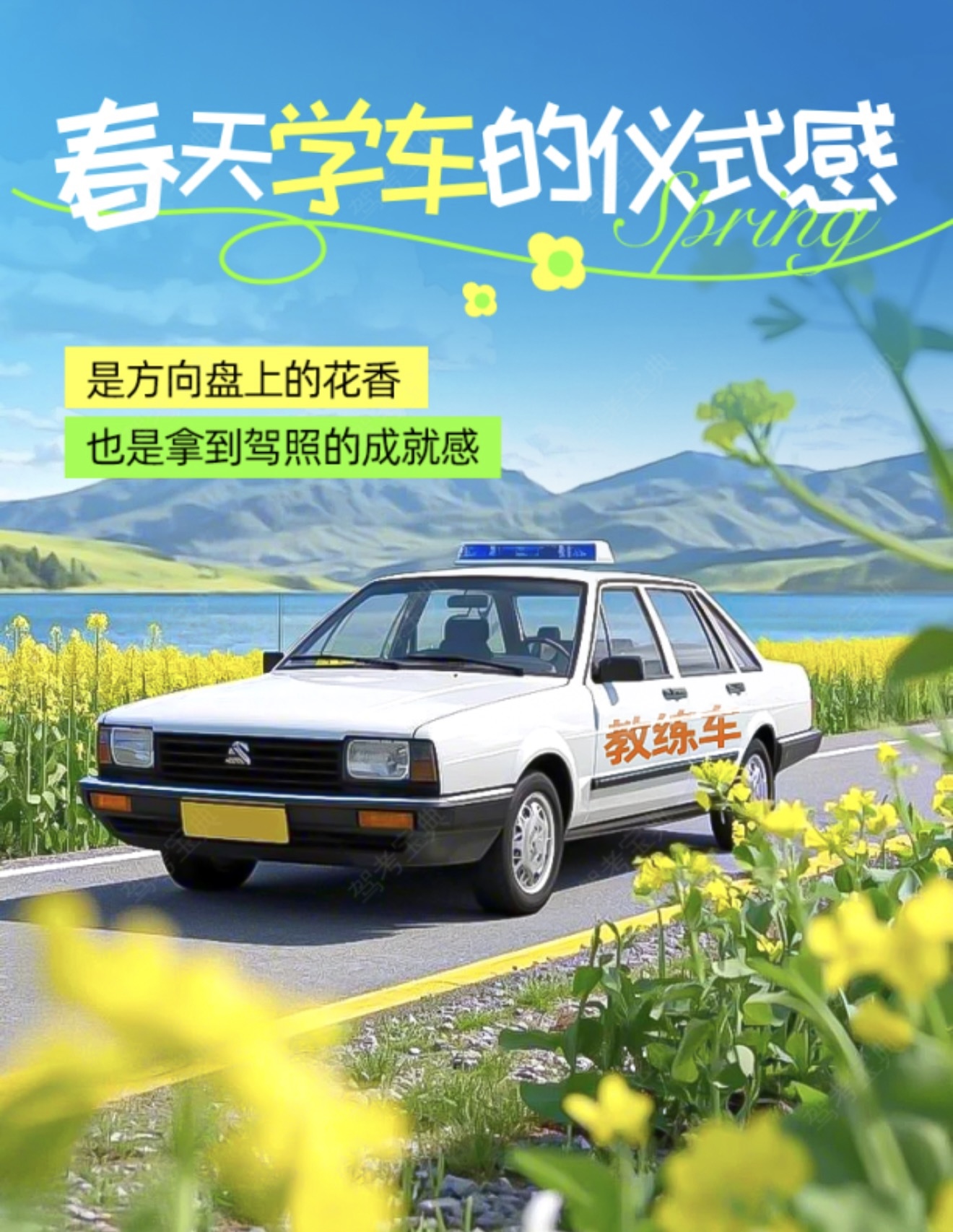 🌱春日学车的仪式感 🌸是练车时飘落肩上的
