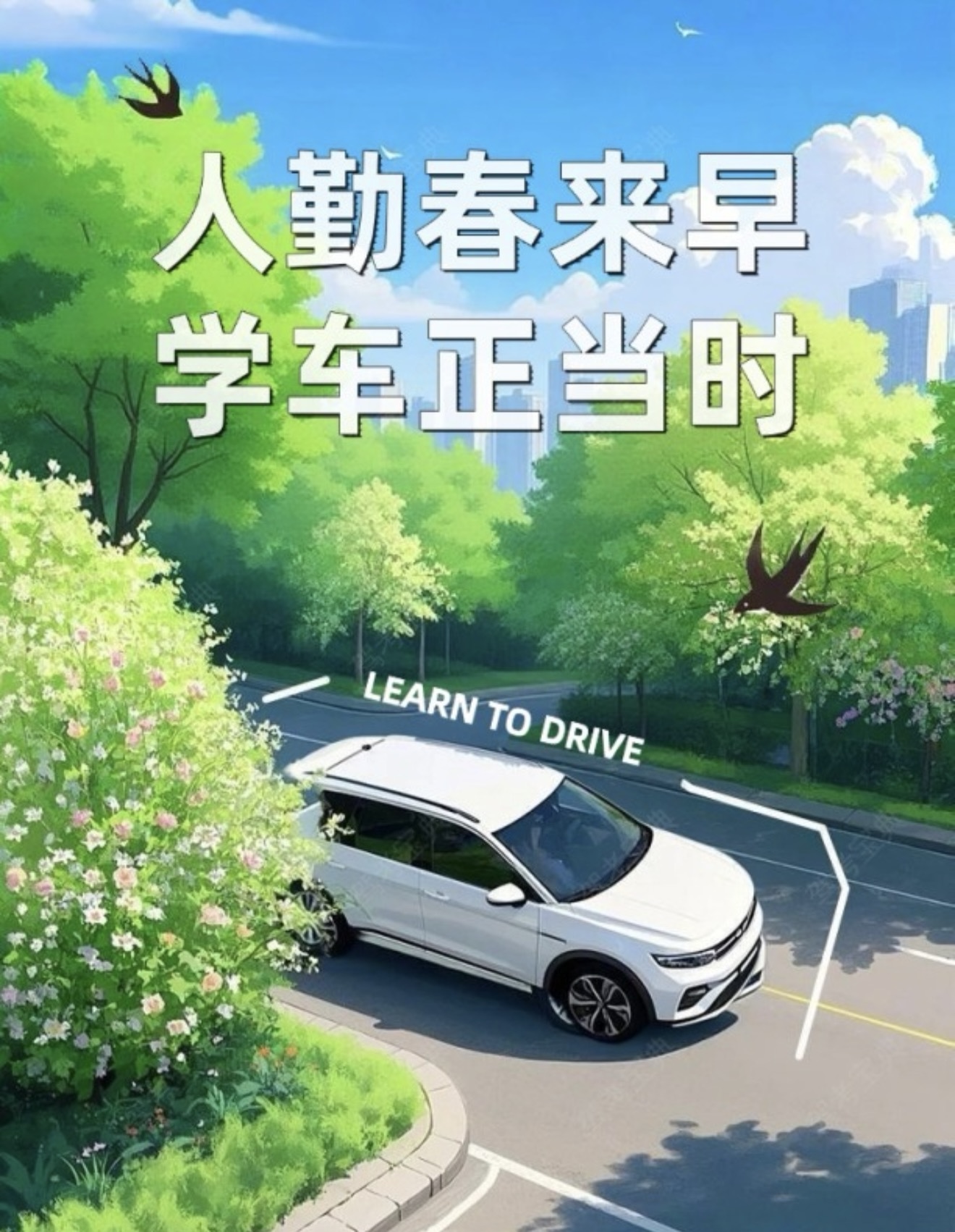 🌻人勤春来早，学车要趁早 🚗学车正当时，