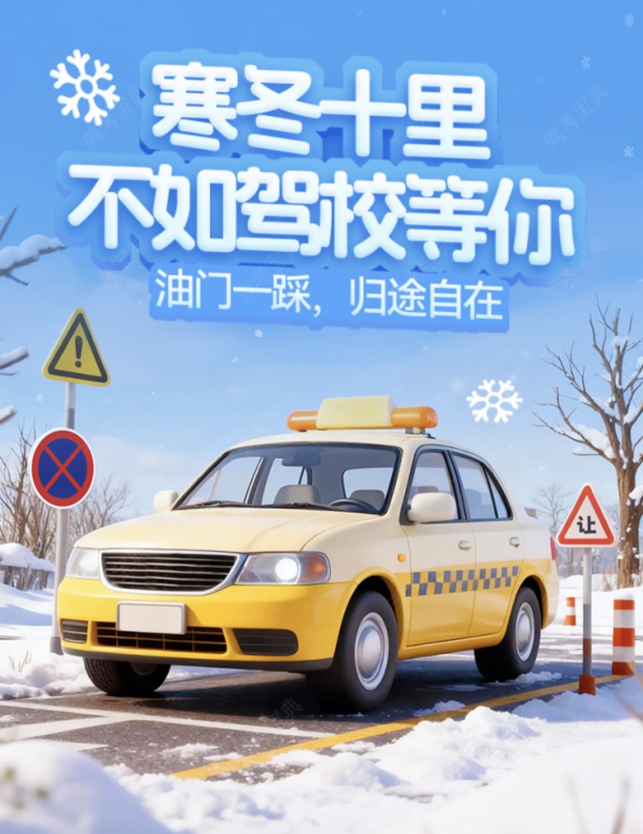 🌬️寒风再吹，也挡不住学车的决心 🚙驾校