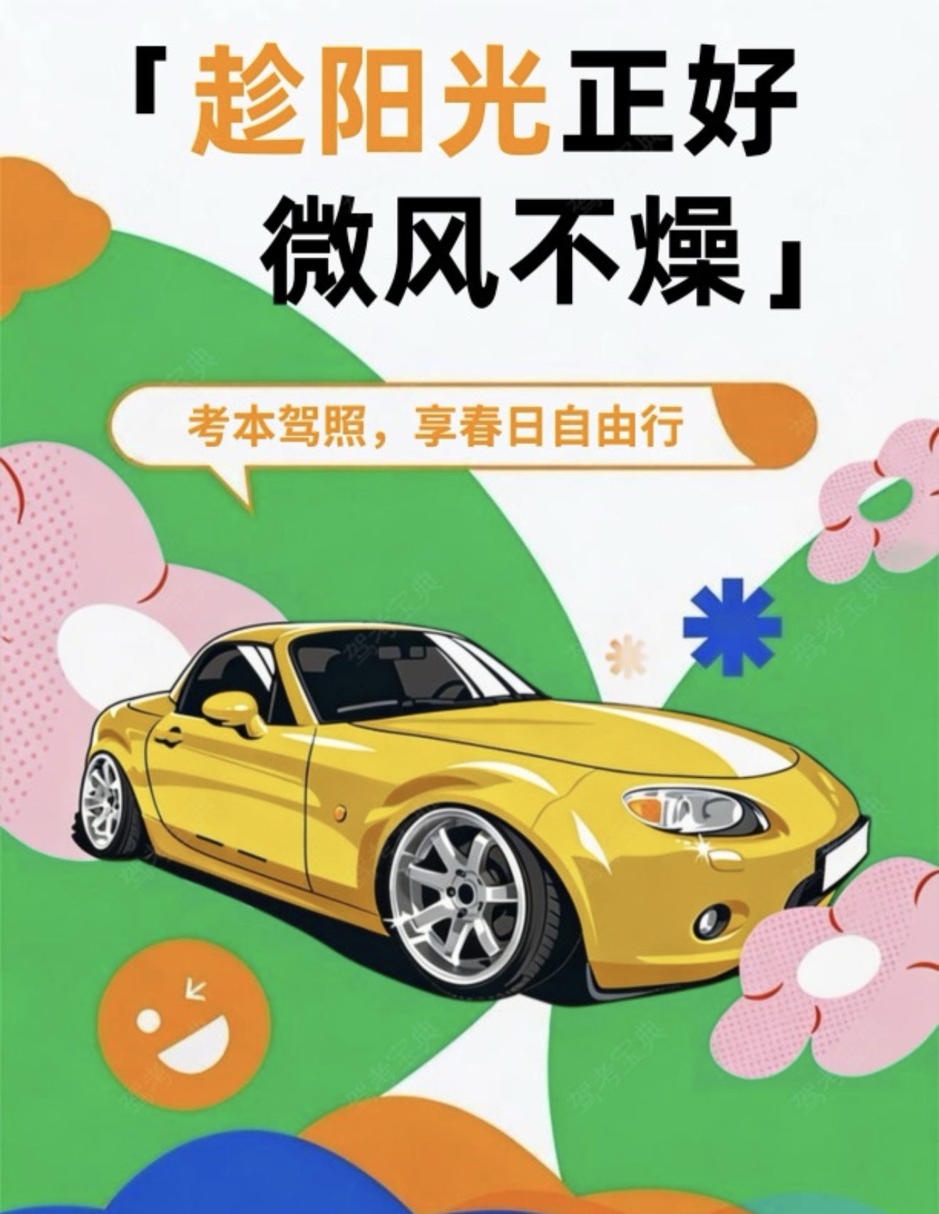 🌞趁阳光正好，微风不燥 🚗考本驾照，享春