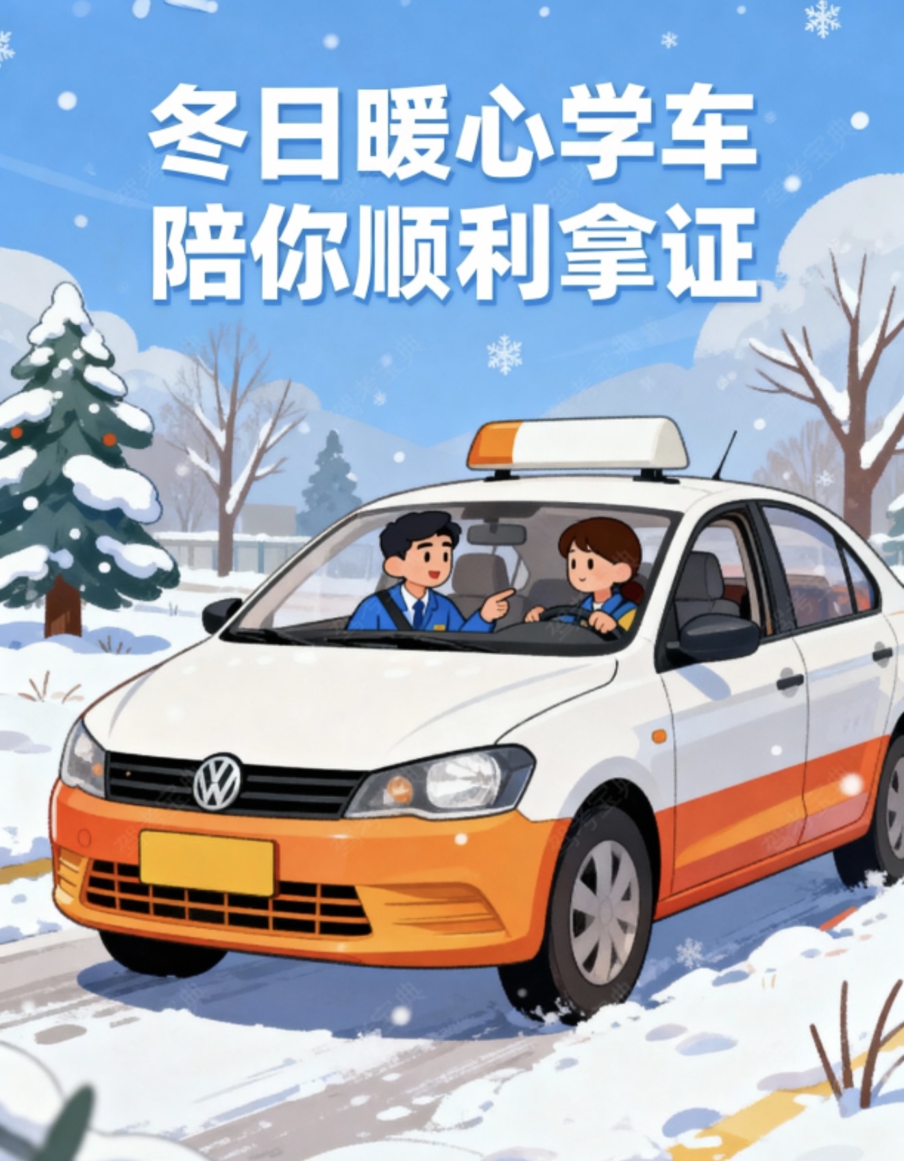 ☃️冬日暖心学车，陪你顺利拿证 ❤️贴心