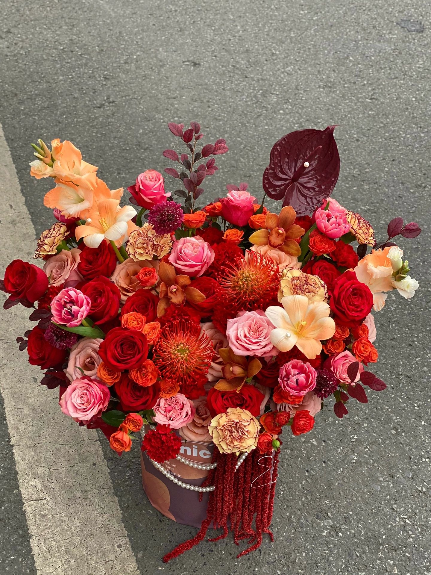 祝寿花束💐 给老人祝寿的超大抱抱桶🌸🌸  配图2