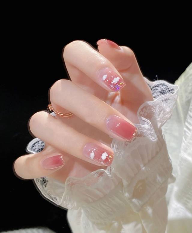 冰透蜜桃美甲款来了 冰透蜜桃选用冰透色打 配图3