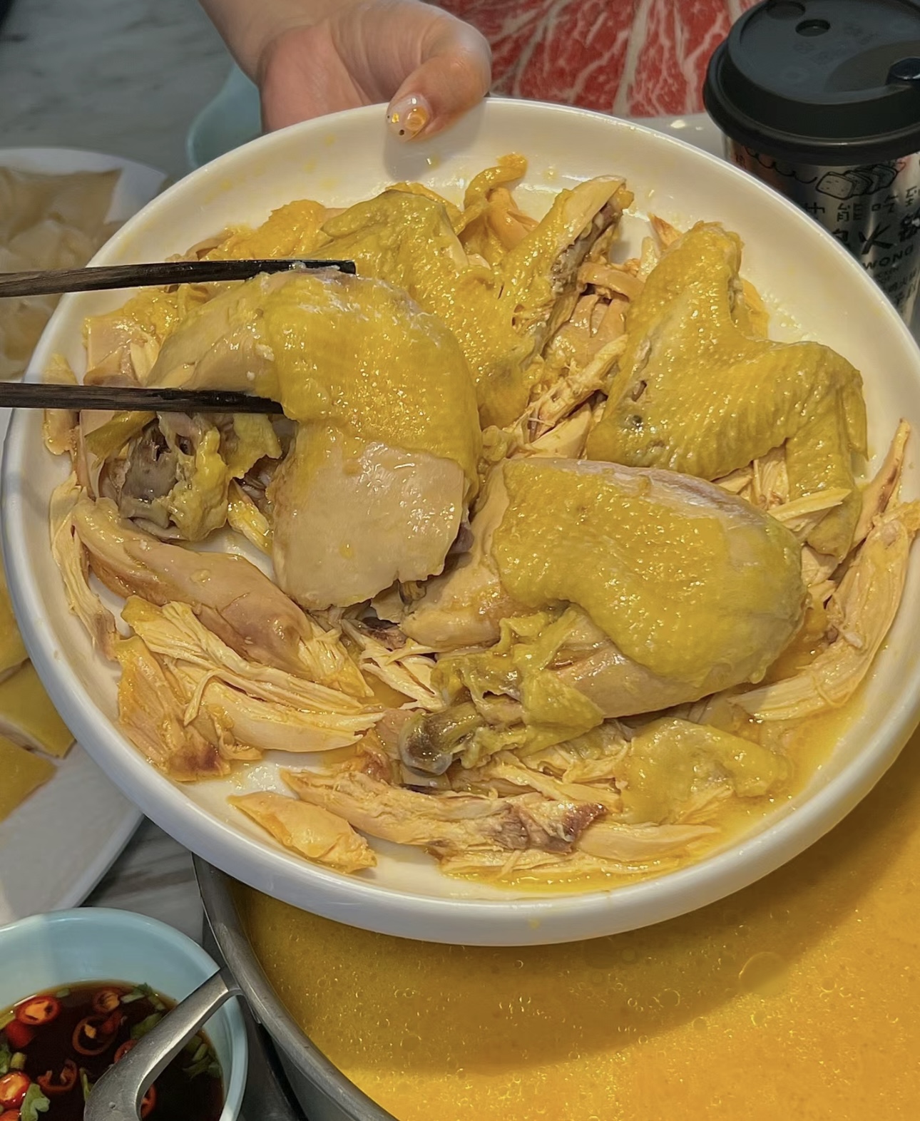 花胶鸡火锅，浓郁的胶质与鲜美的鸡肉相互交 配图3
