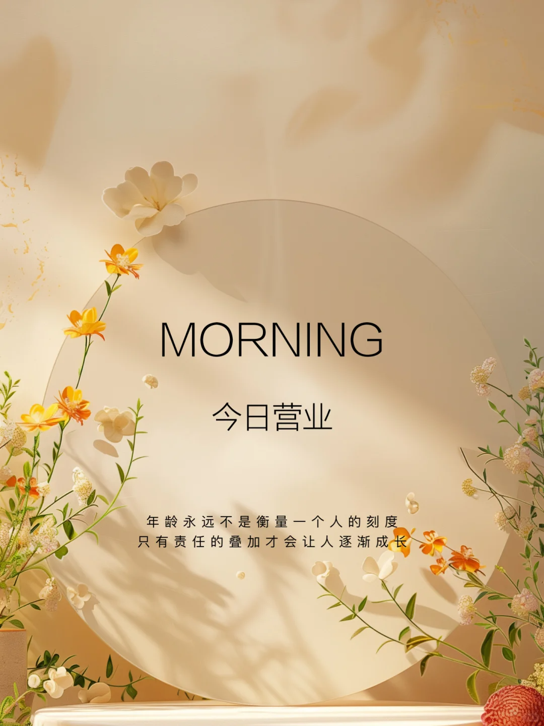 今日营业 年龄永远不是衡量一个人的刻度 