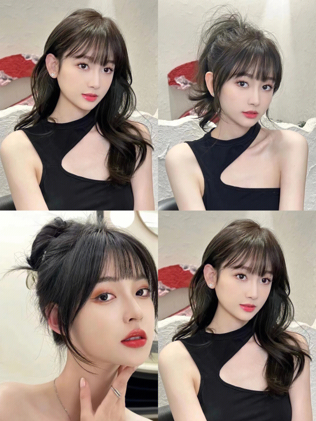 减龄发型搭配 法式刘海绝绝子～🎀 🎀多出