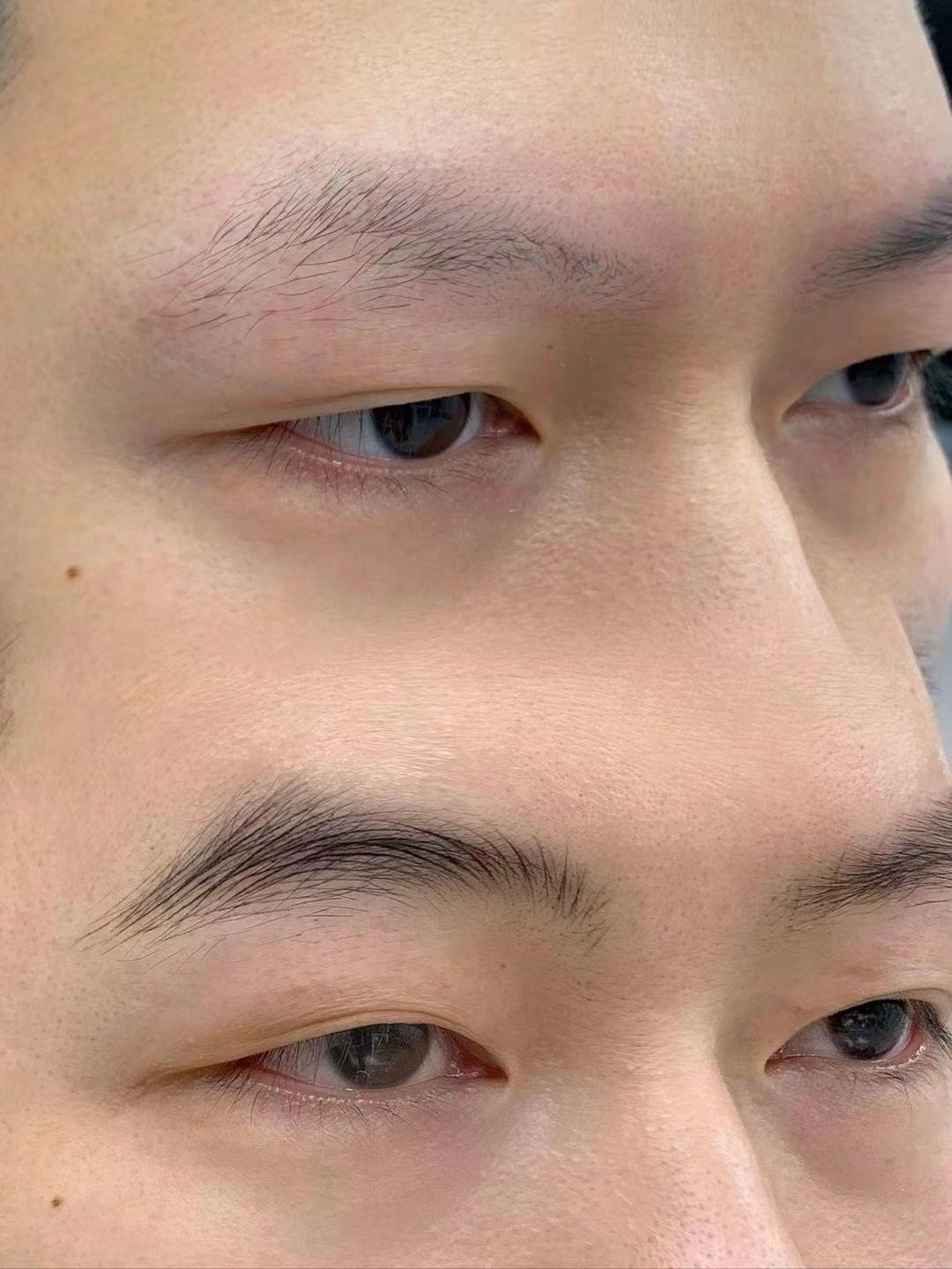 男士开运定妆前后对比🆚 作为成功的男士眉