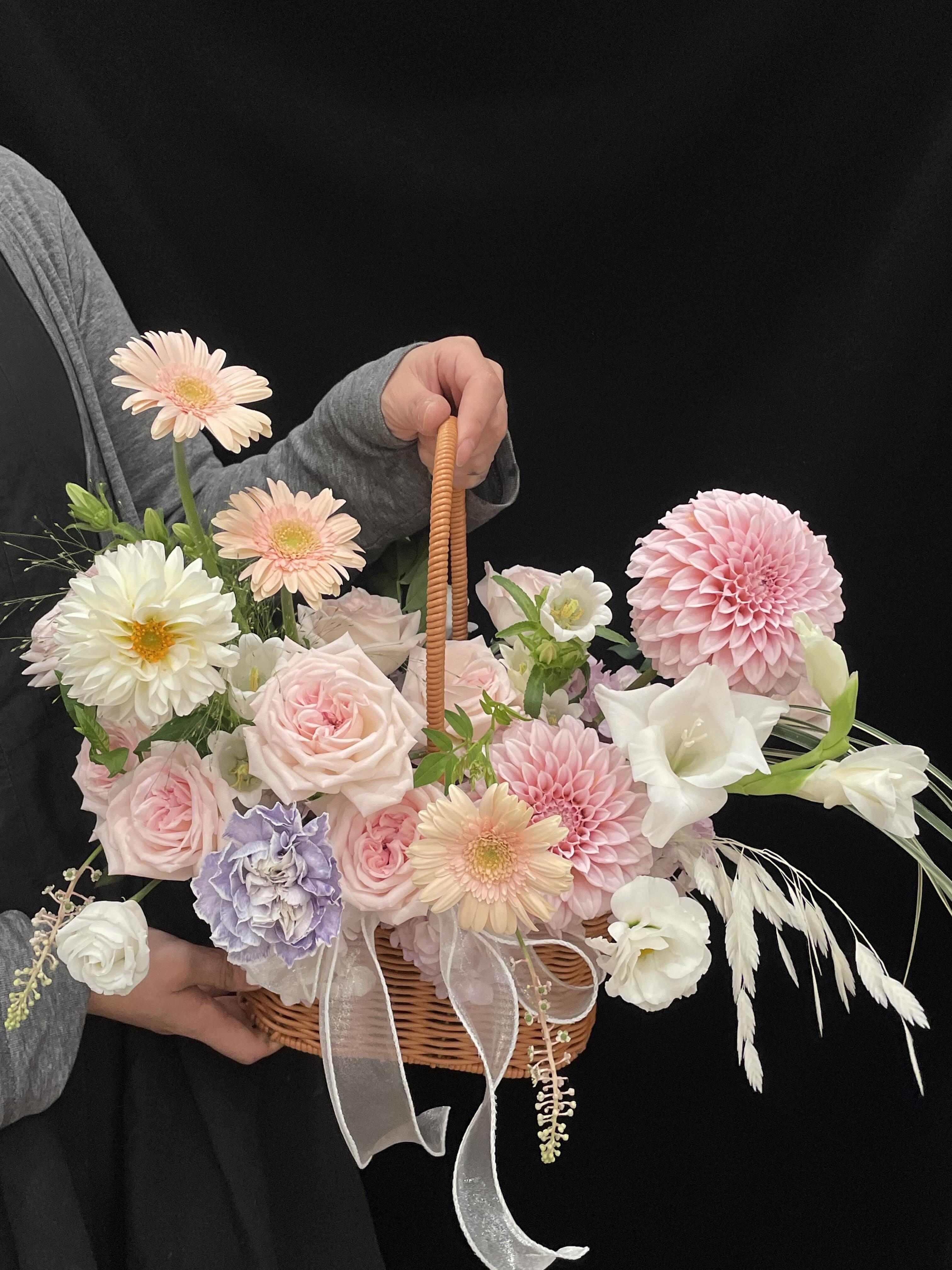 奶油桃子手提花篮🌸 🍑“桃”你欢心💗 尔 配图1