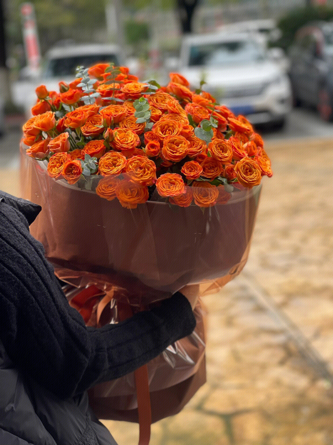最近店里卖的超好的橙色芭比玫瑰花束 颜色 配图2