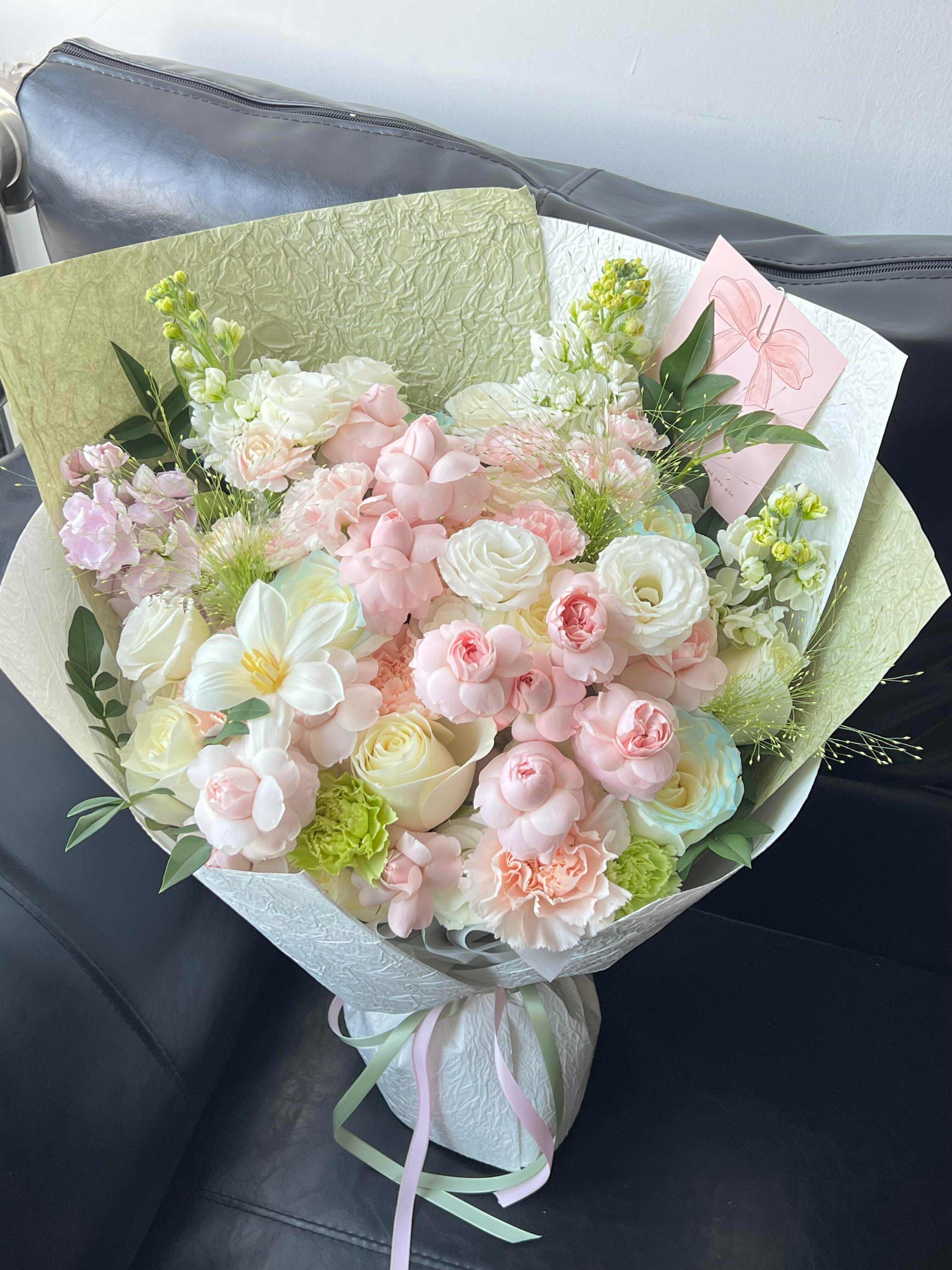 低饱和粉绿配色🌸🍀 温柔又清新 不挑场合 配图3