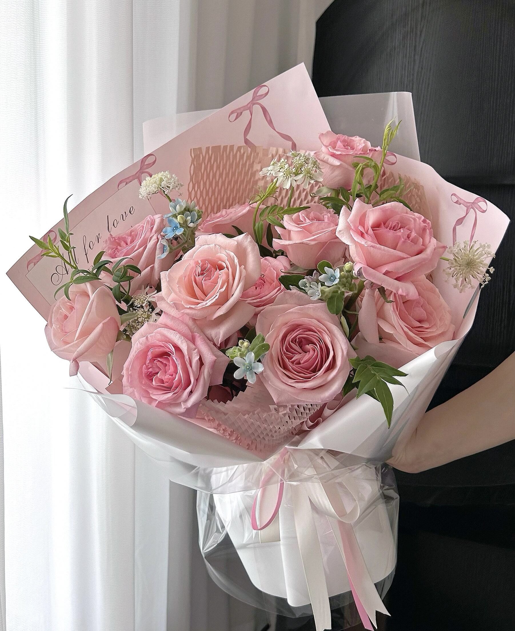 520粉色花束💐 蝴蝶结+粉色=少女心的 配图2
