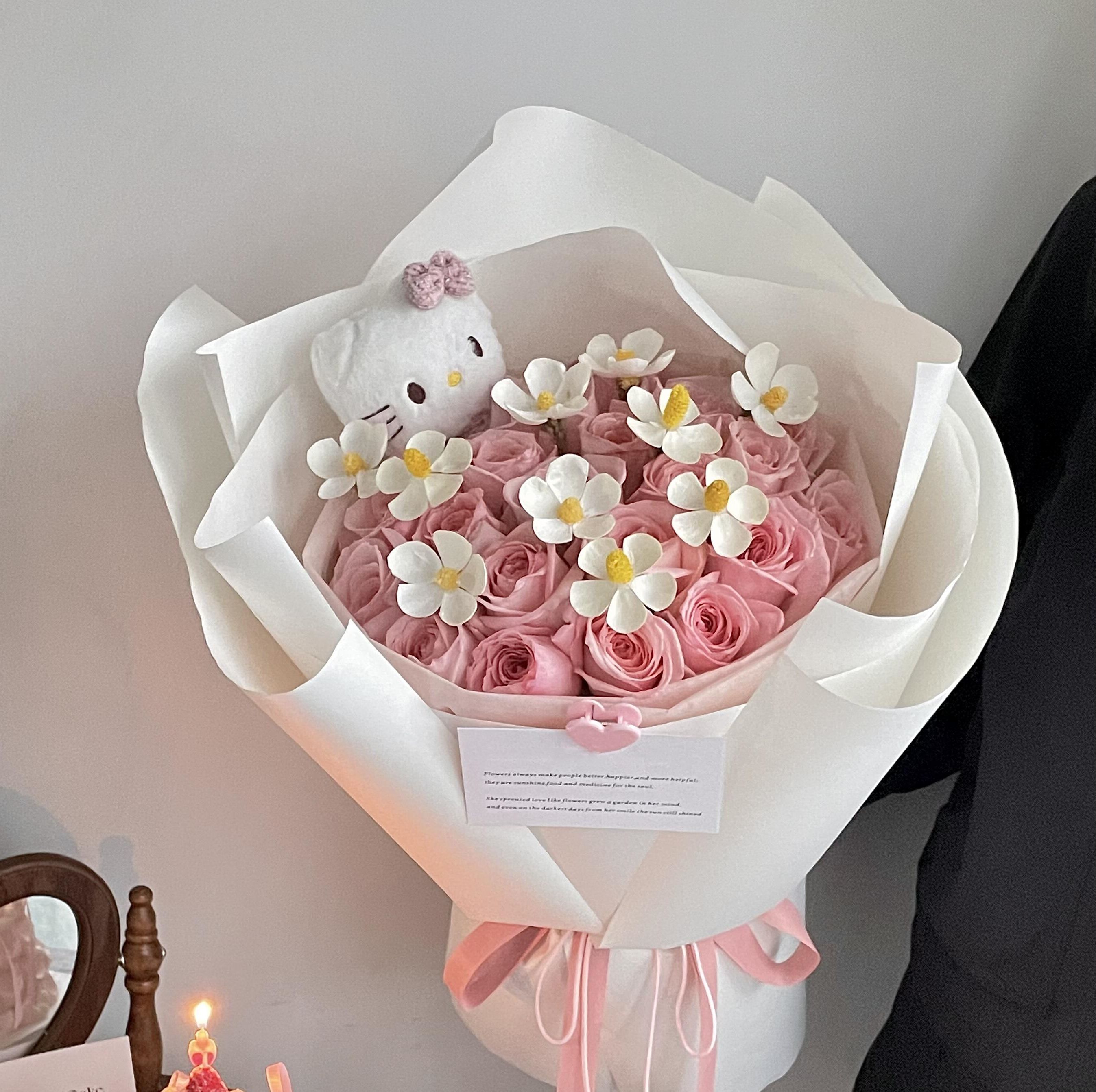 🌸粉荔枝Kitty花束 Kitty一出🥰 配图1
