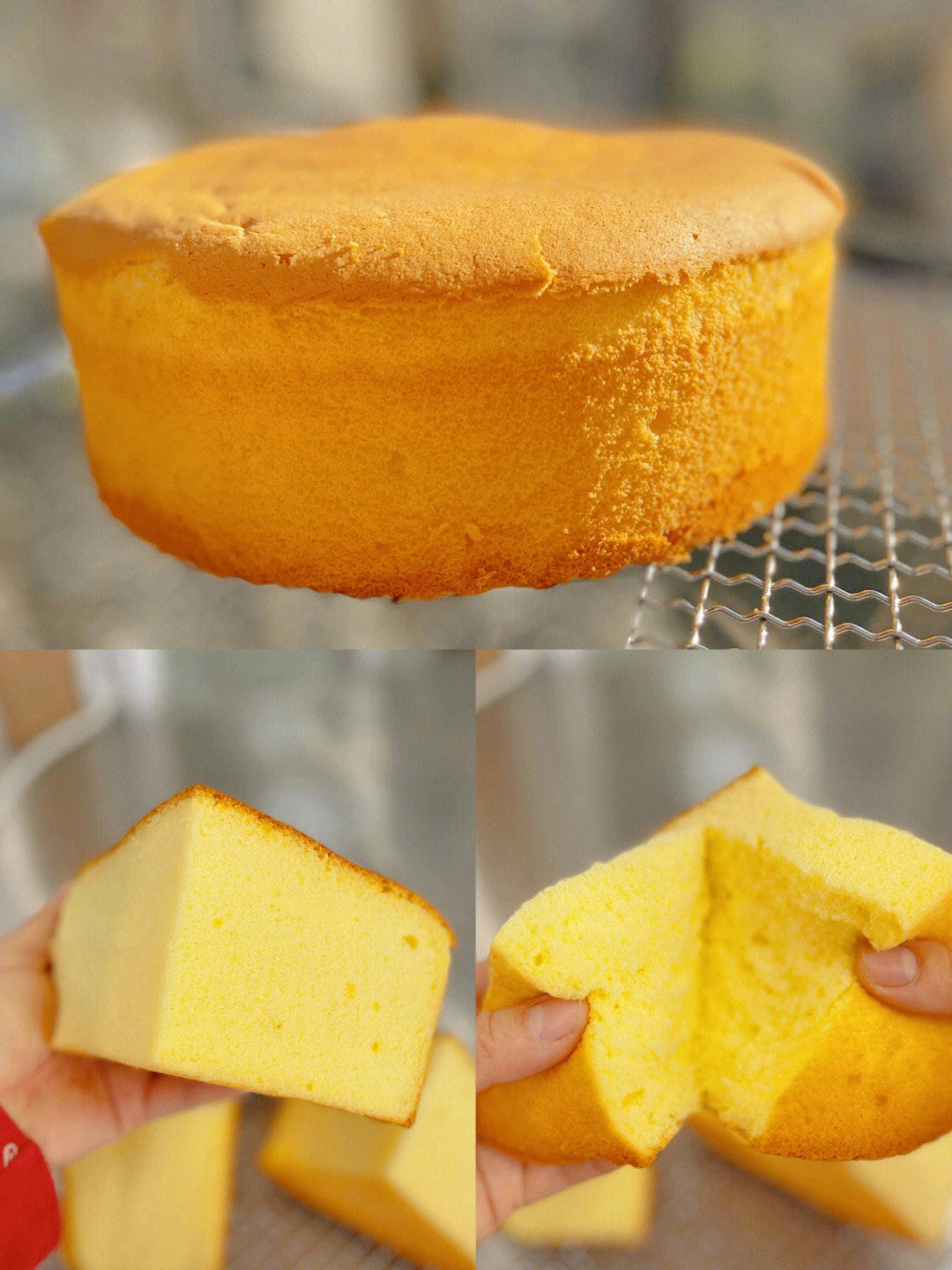 🍞戚风蛋糕蓬松柔软，回弹力超好➰ 组织细 配图3