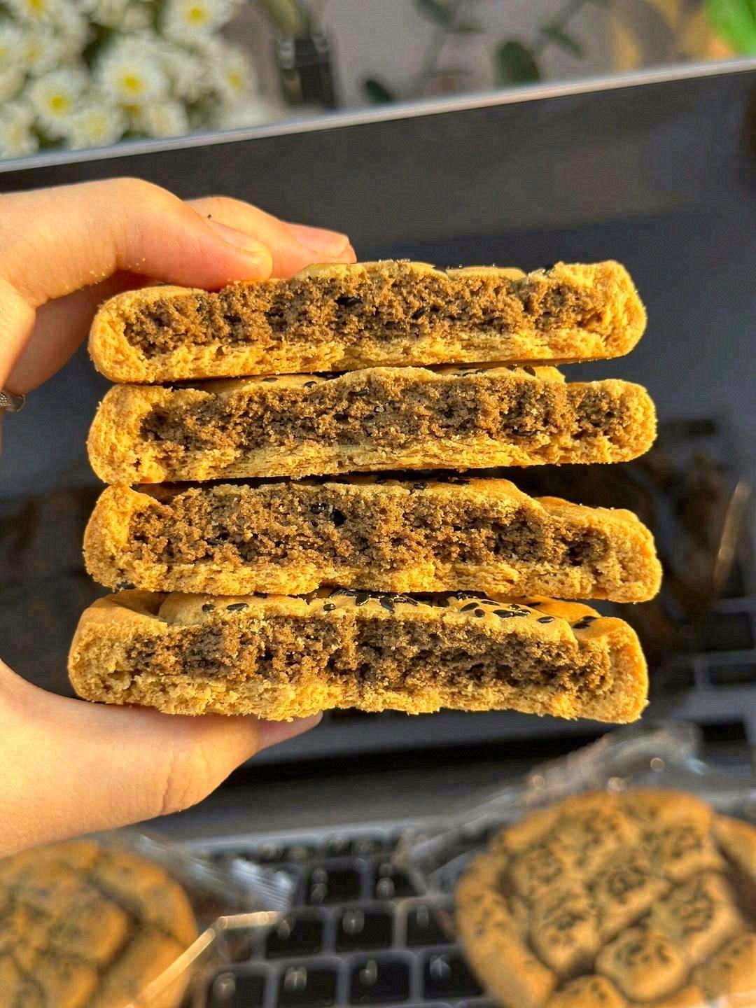 能吃出曲奇味道的黑芝麻桃酥‼️ 🥞桃酥色 配图1