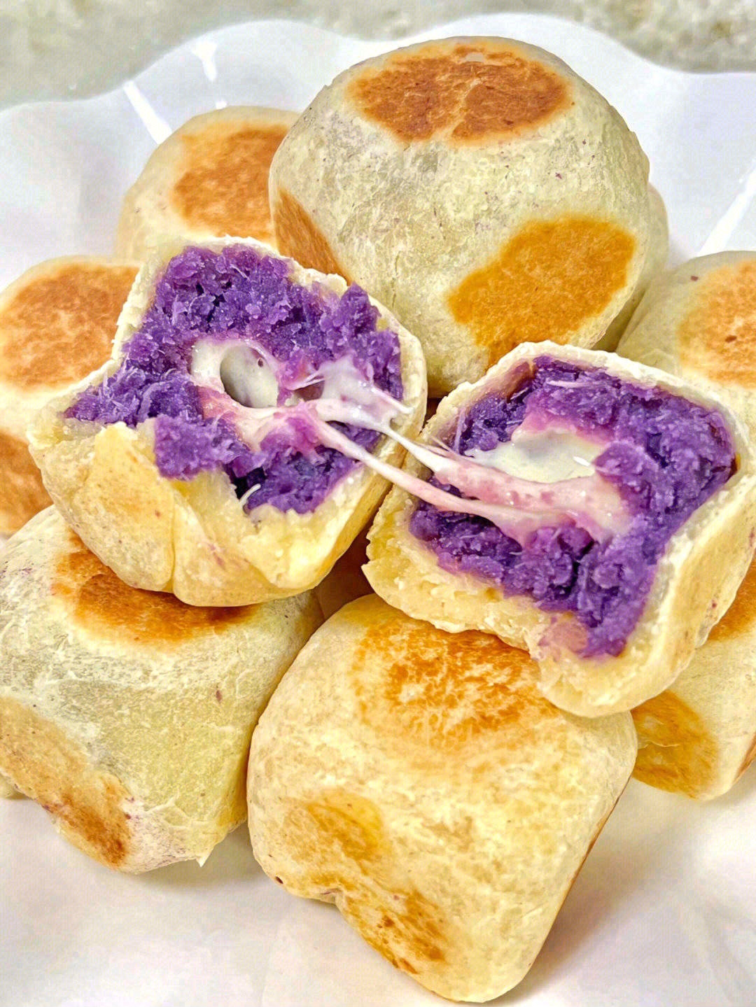 🍠紫薯味道很清香，做成了低卡仙豆糕🥞低卡 配图2