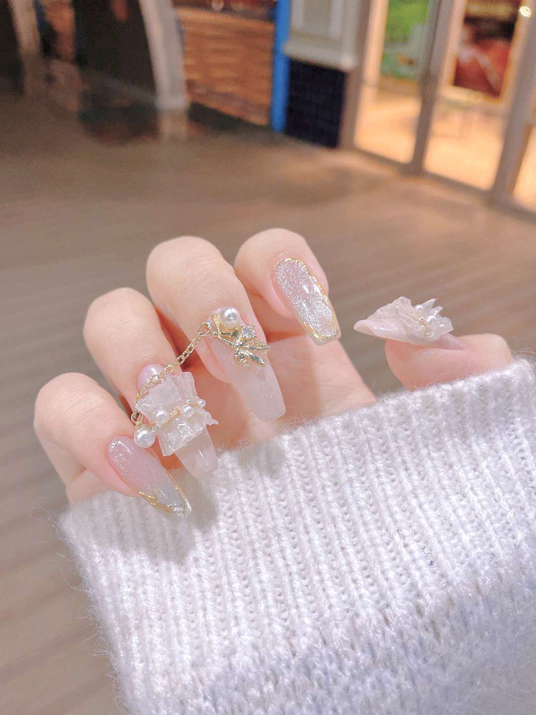 仙女小裙摆美甲✨ 真的超级美！啊啊！ 配图2
