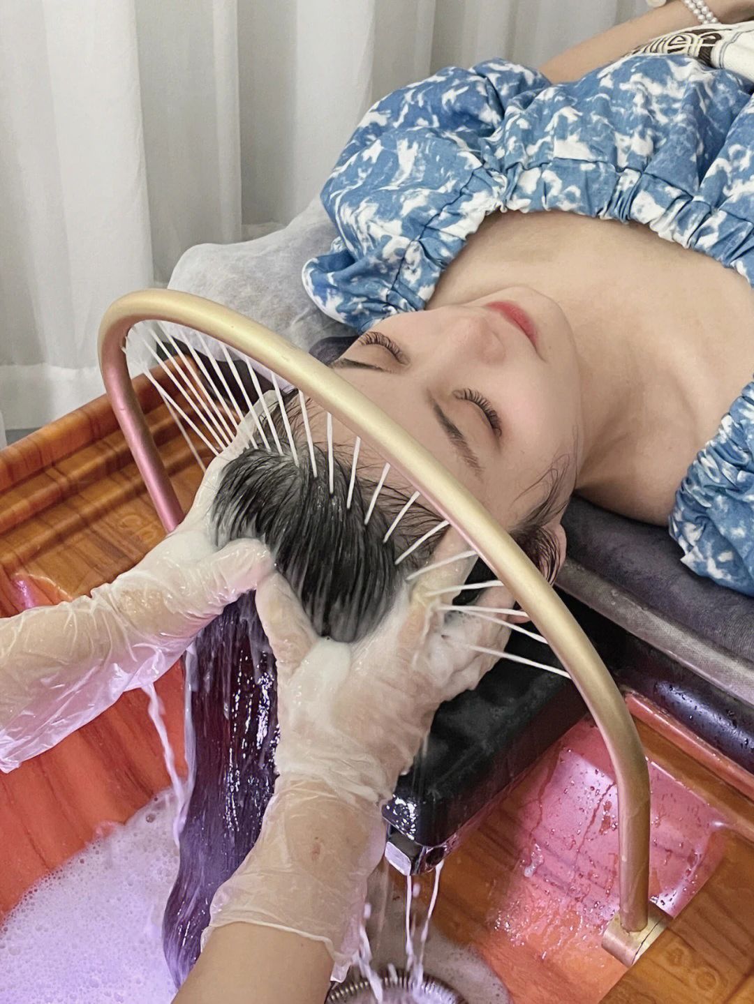 头发水疗💦可以起到滋养头发的作用 可以给