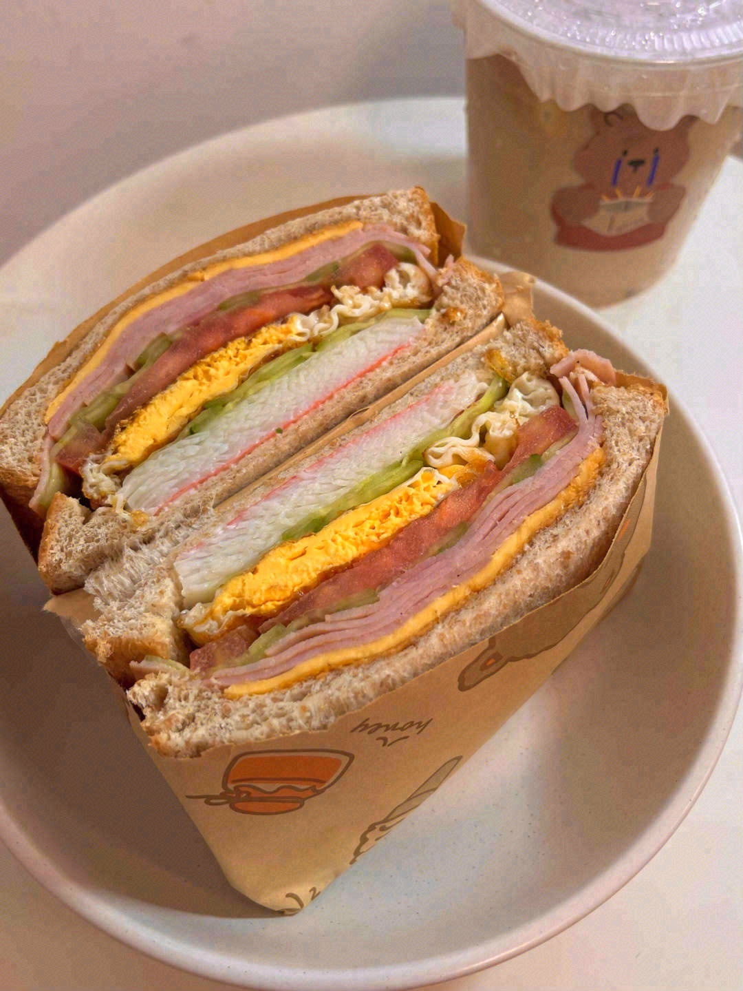 🔥煎的外焦里软的蛋奶吐司夹着双层馅料🥪， 配图1