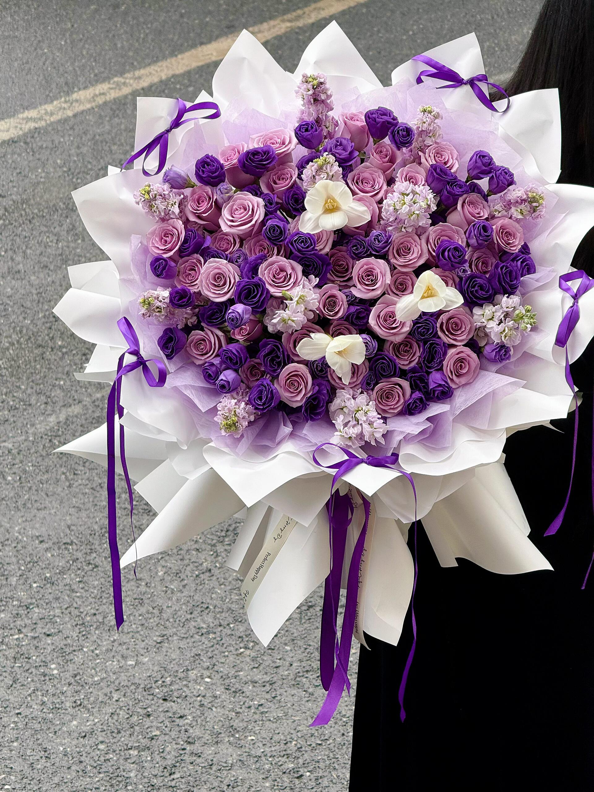 海洋之歌玫瑰花束💜 冷艳又高级 💃完全是 配图3
