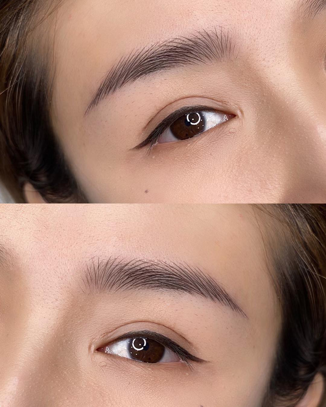 这样的野生线条眉你喜欢吗😘半永久美瞳线画