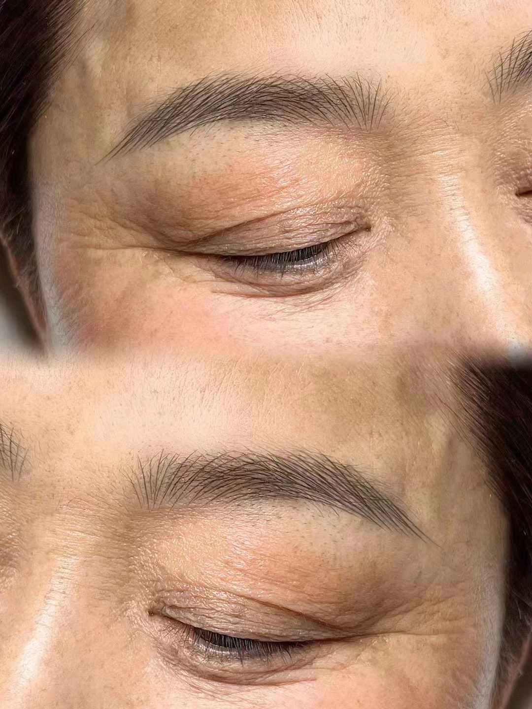 自然款野生眉 爱美不分年龄 阿姨做了野生