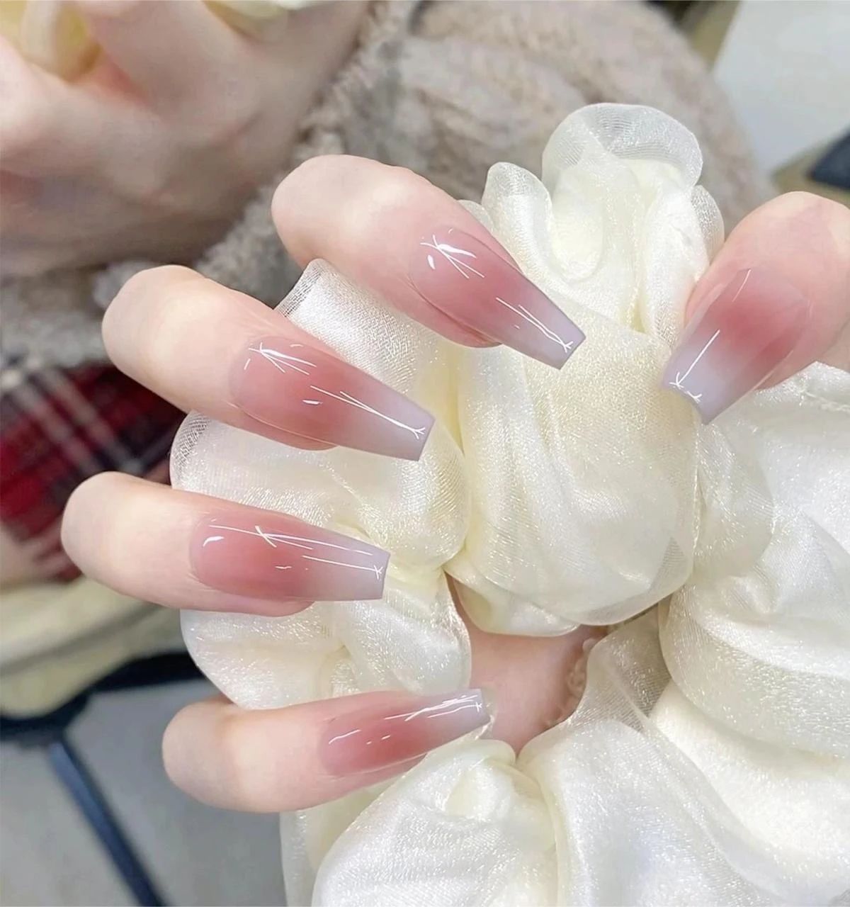 腮红甲你是我的神🌷 搭配灰蓝色晕染 谁懂