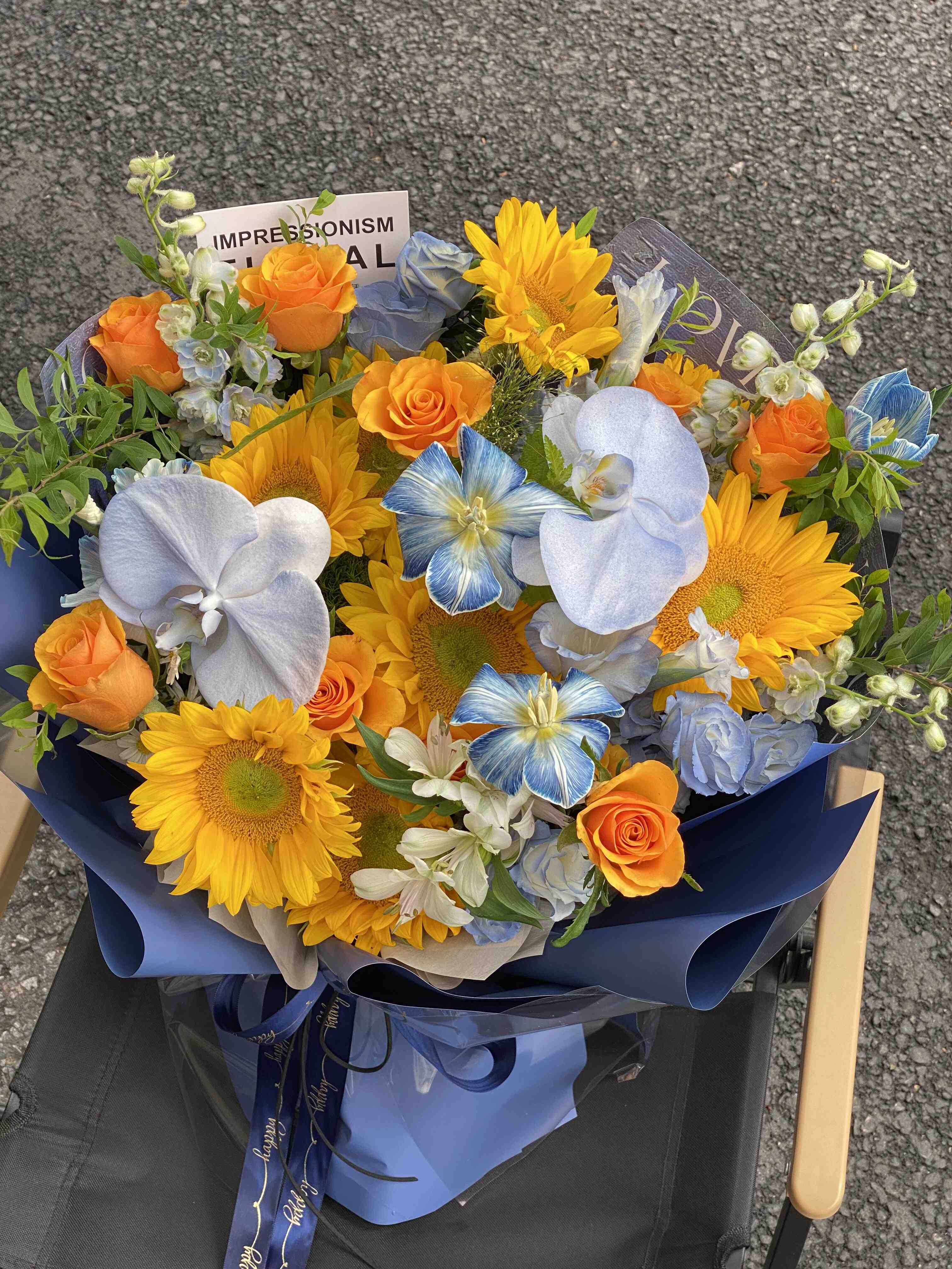 黄蓝色的碰撞💙💛 预计这束花💐又要变成我 配图1