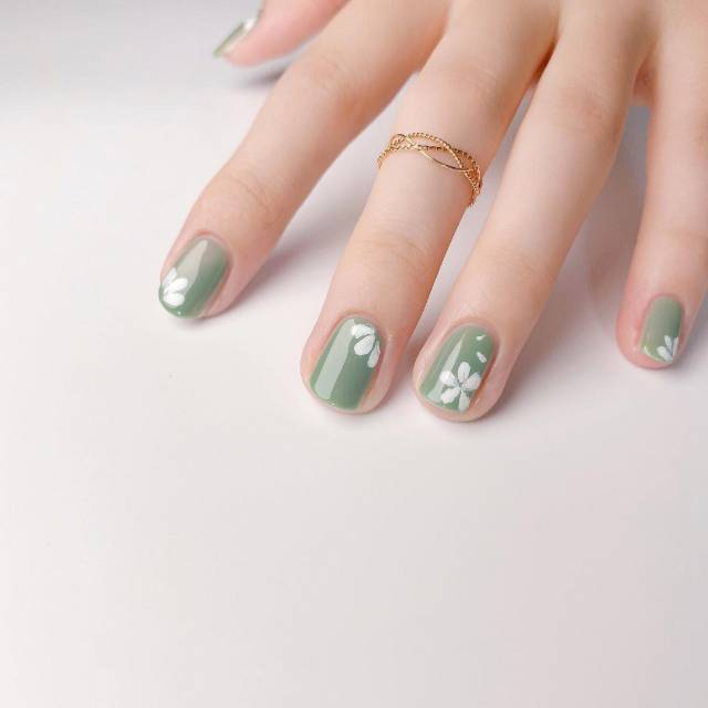 💅💅 ins nail 🟢这青色美甲真的 配图3