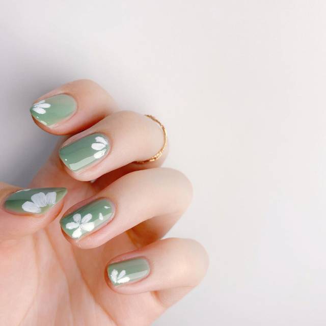 💅💅 ins nail 🟢这青色美甲真的 配图2