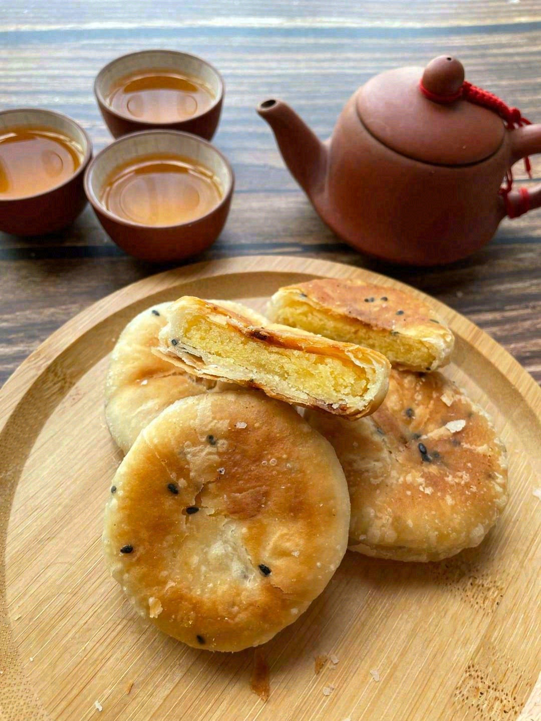 一杯热茶☕️+一块绿豆饼🥞 就是打工人下 配图1