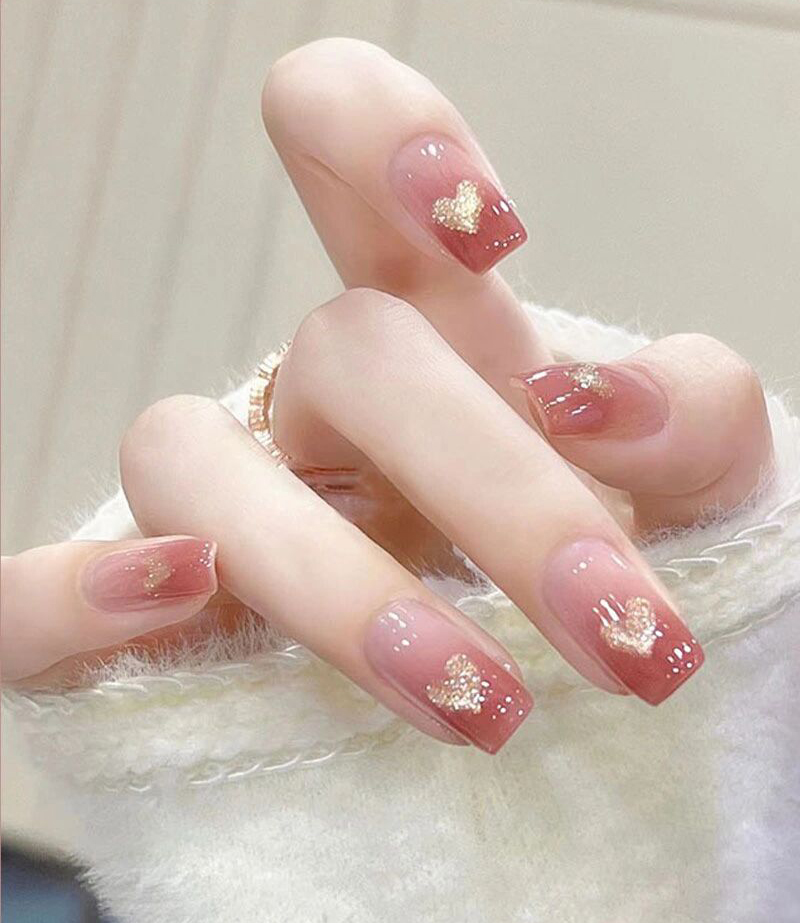 🌸温柔爱心猫眼渐变美甲 属于谁做谁好看的