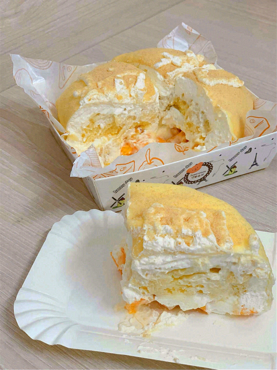 🍥薄嫩的千层皮包裹着超香甜榴莲果肉，松软 配图2