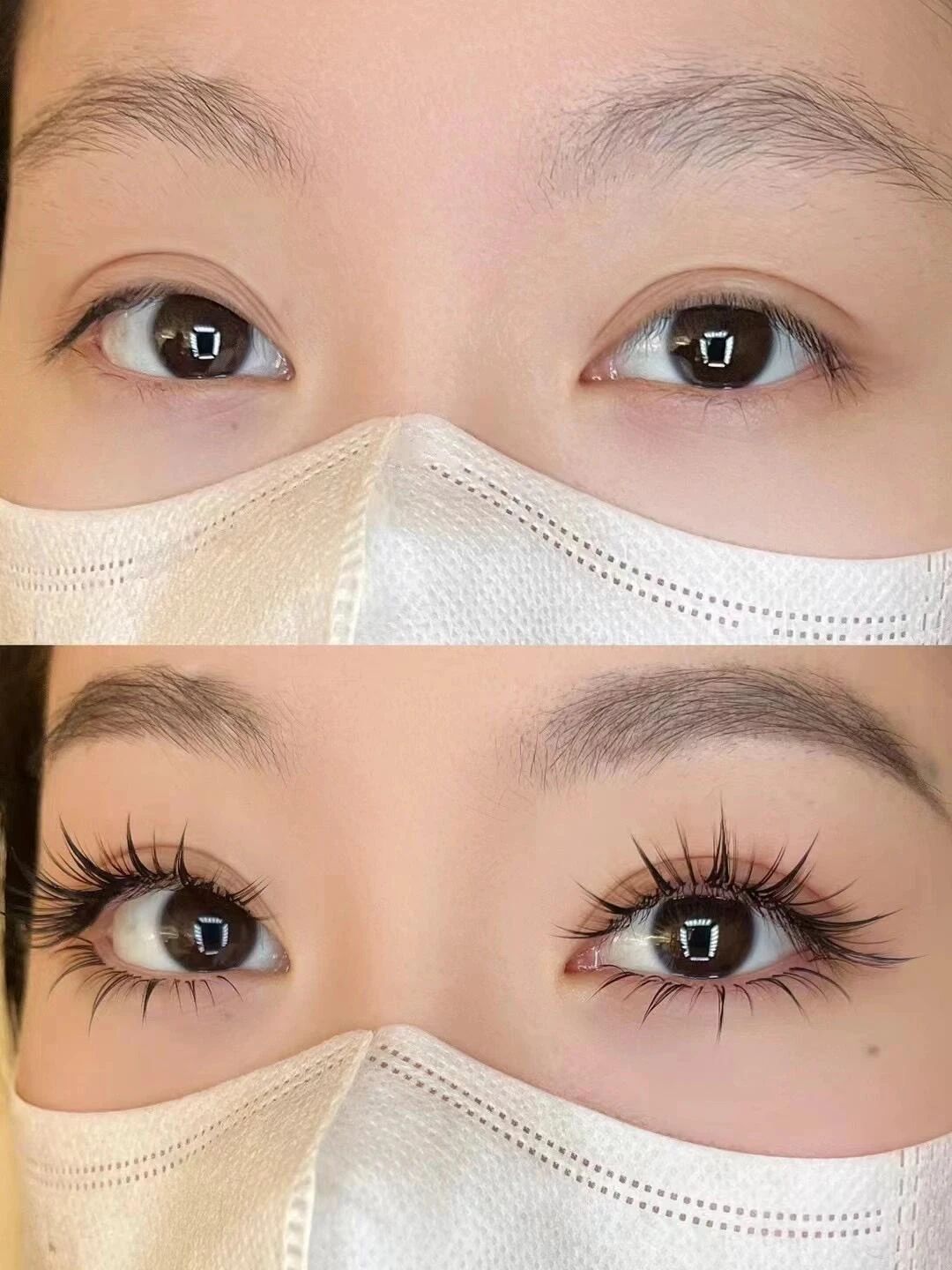仙子款美睫 c翘用的是山茶花 眼尾用婴儿