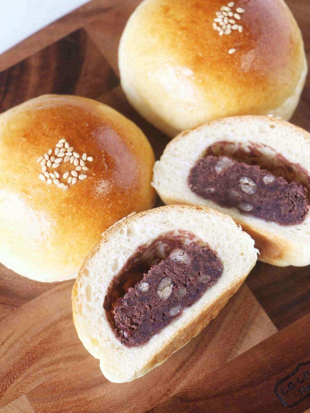 🫘红豆面包——手工熬制红糖红豆馅✅ 细腻 配图3