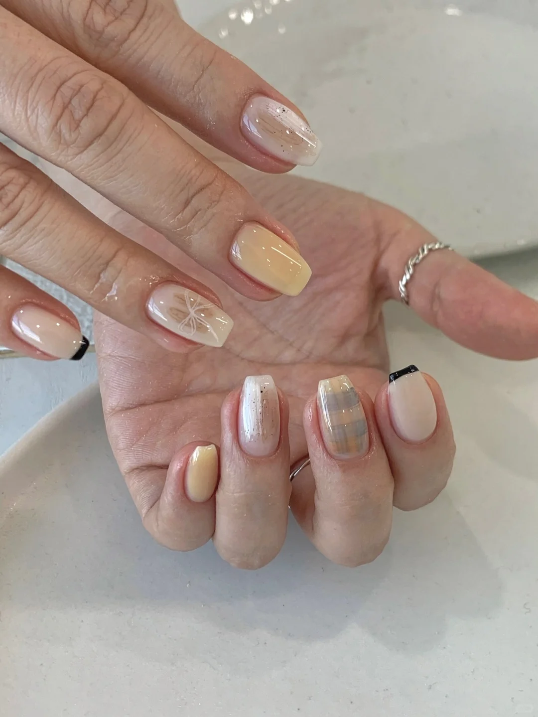 Nail share | 温柔奶黄系💛🩵